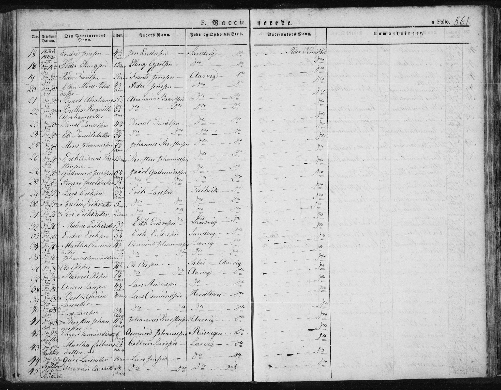 Tysvær sokneprestkontor, SAST/A -101864/H/Ha/Haa/L0001: Parish register (official) no. A 1.2, 1831-1856, p. 561