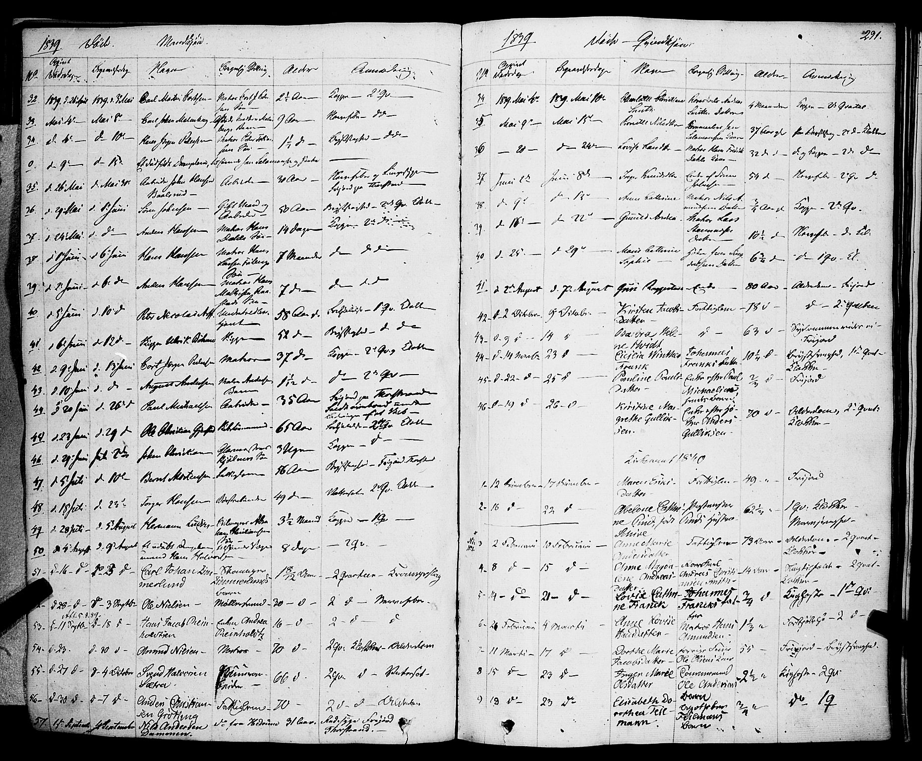 Larvik kirkebøker, SAKO/A-352/F/Fa/L0002: Parish register (official) no. I 2, 1825-1847, p. 291