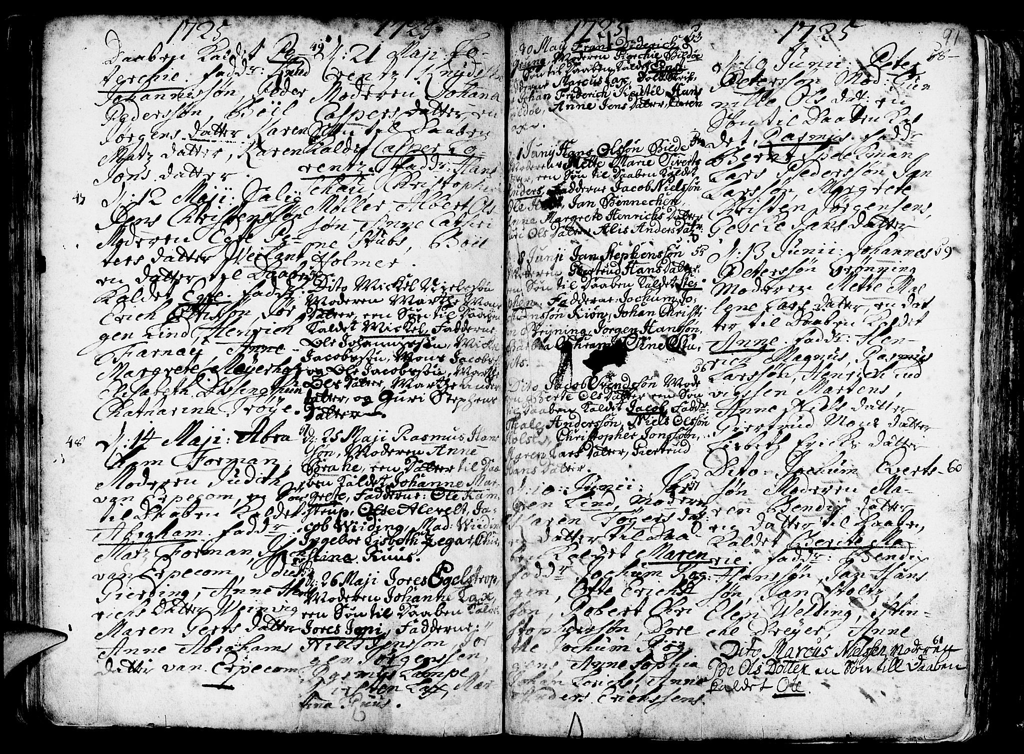 Nykirken Sokneprestembete, AV/SAB-A-77101/H/Haa/L0003: Parish register (official) no. A 3, 1717-1764, p. 91