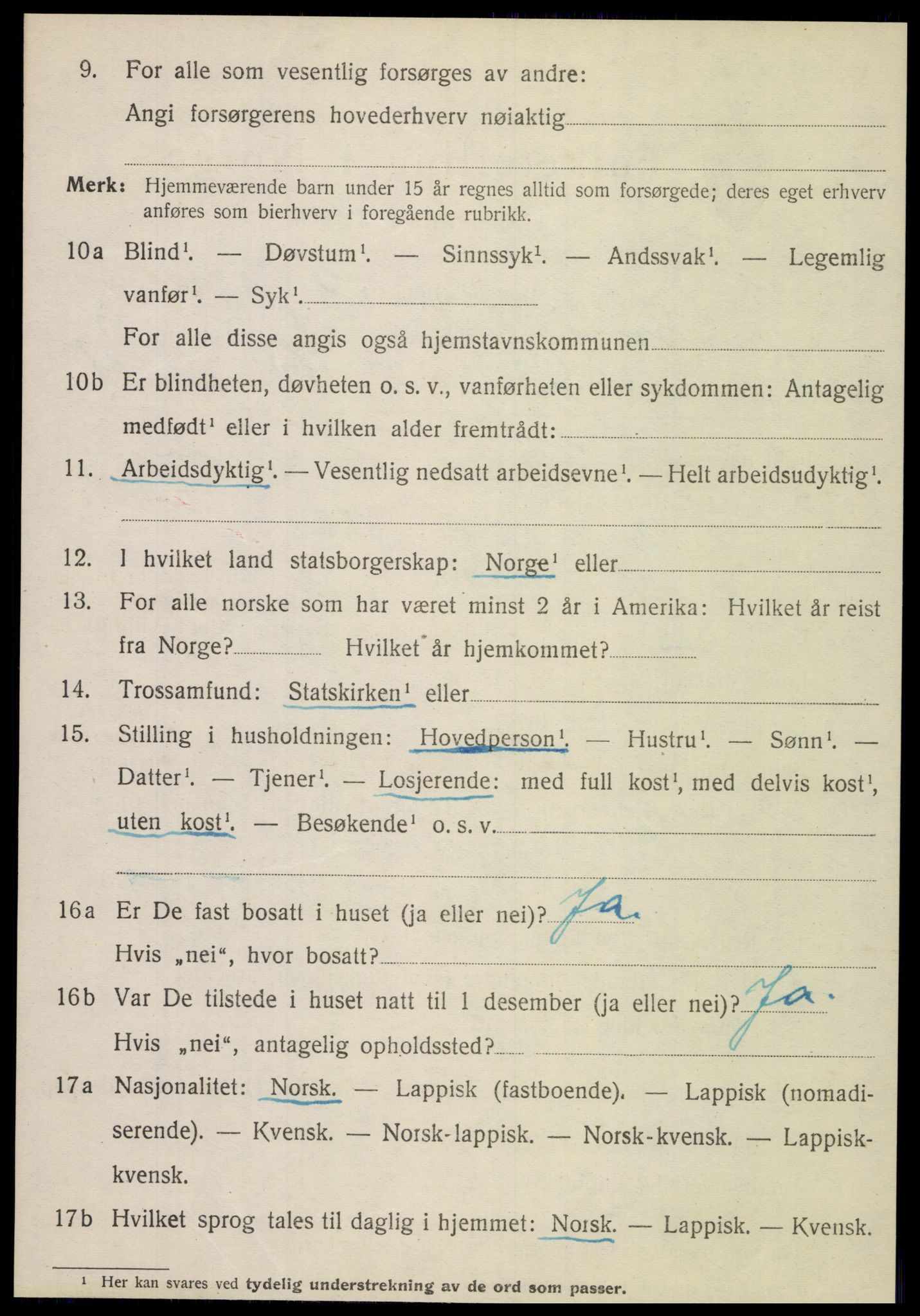 SAT, 1920 census for Meløy, 1920, p. 4718