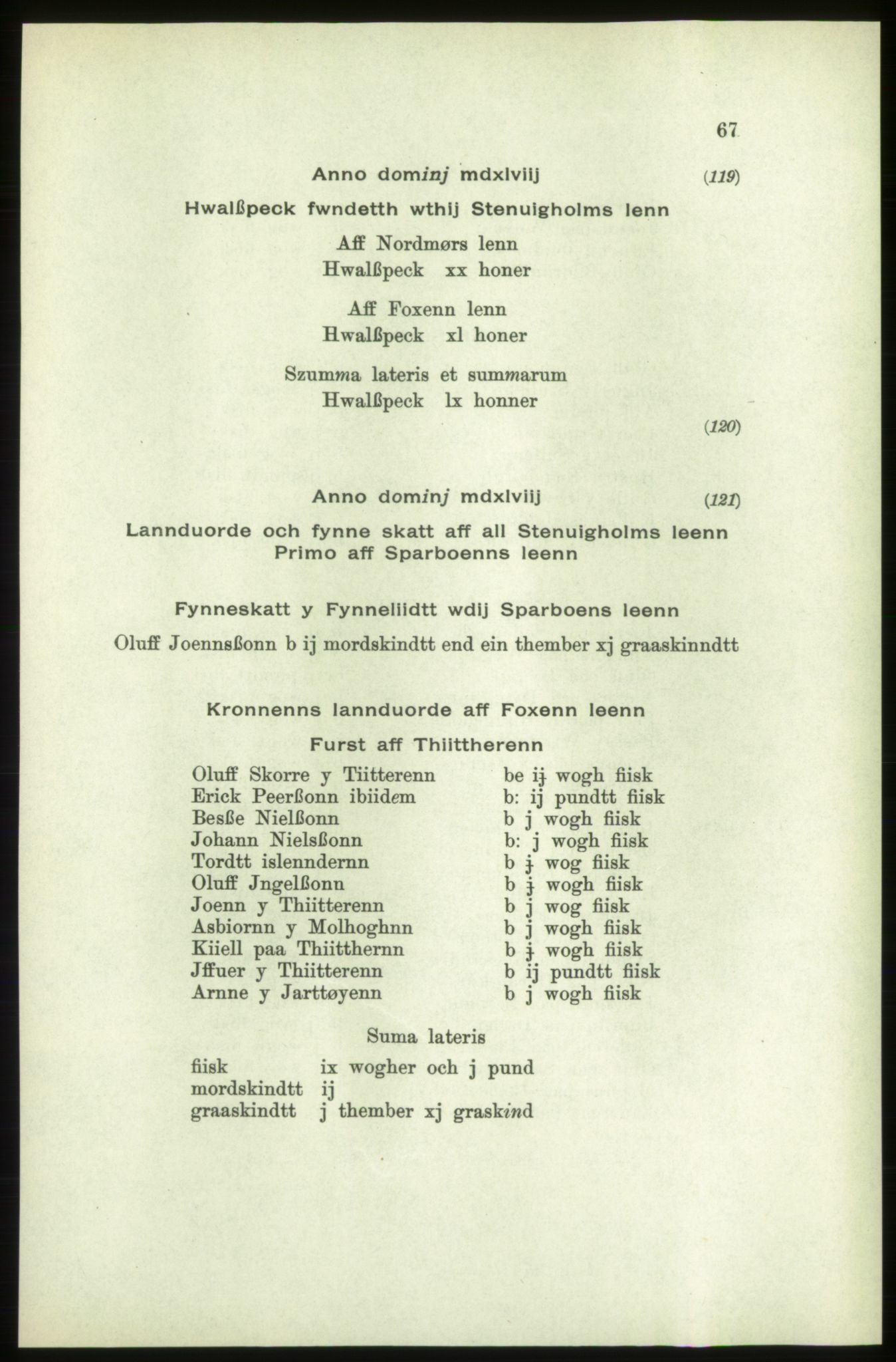 Publikasjoner utgitt av Arkivverket, PUBL/PUBL-001/C/0006: Bind 6: Rekneskapsbøker for Trondheims len 1548-1549 og 1557-1559, 1548-1559, p. 67