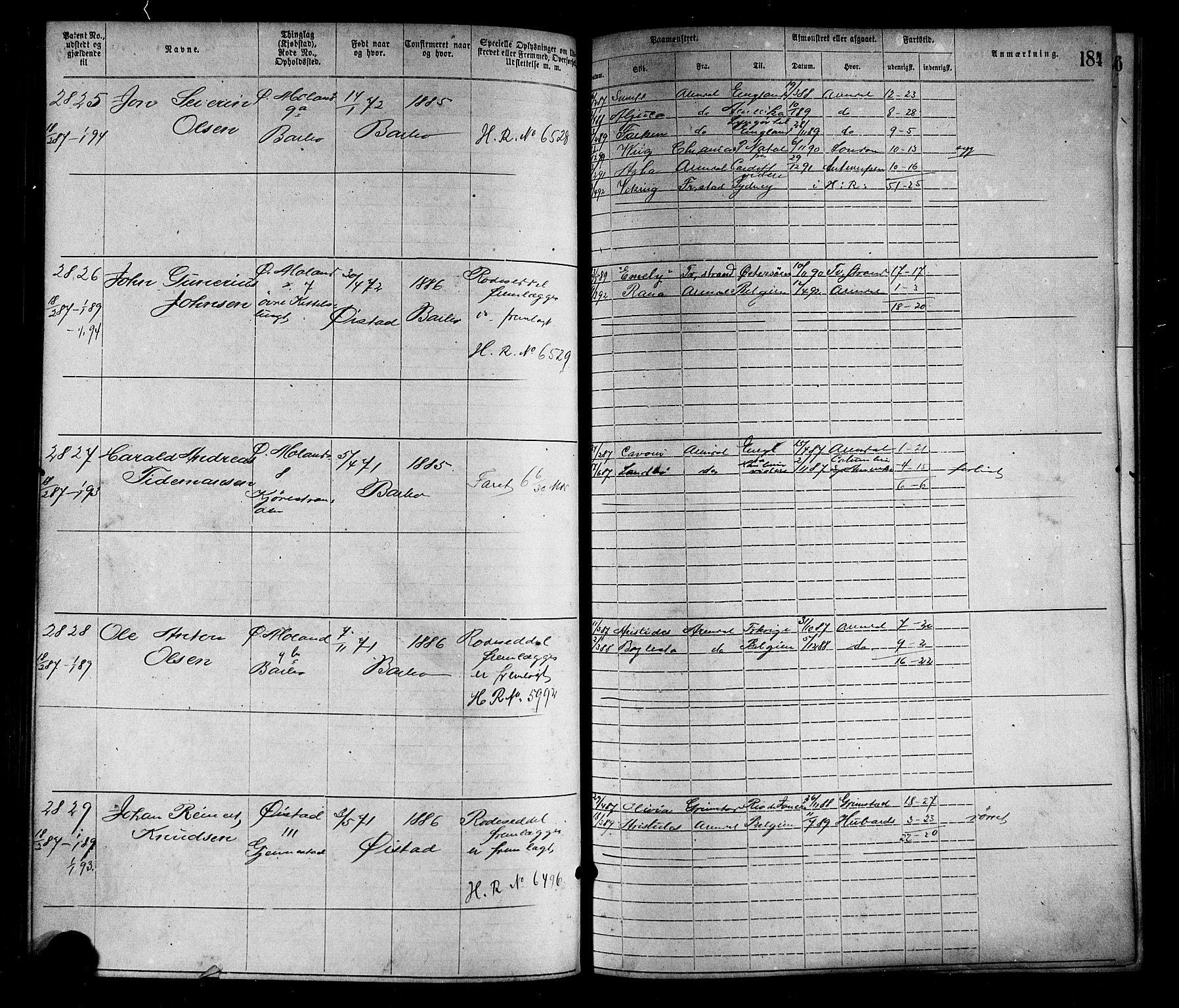 Arendal mønstringskrets, SAK/2031-0012/F/Fa/L0003: Annotasjonsrulle nr 1911-3827 med register, S-3, 1880-1892, p. 215