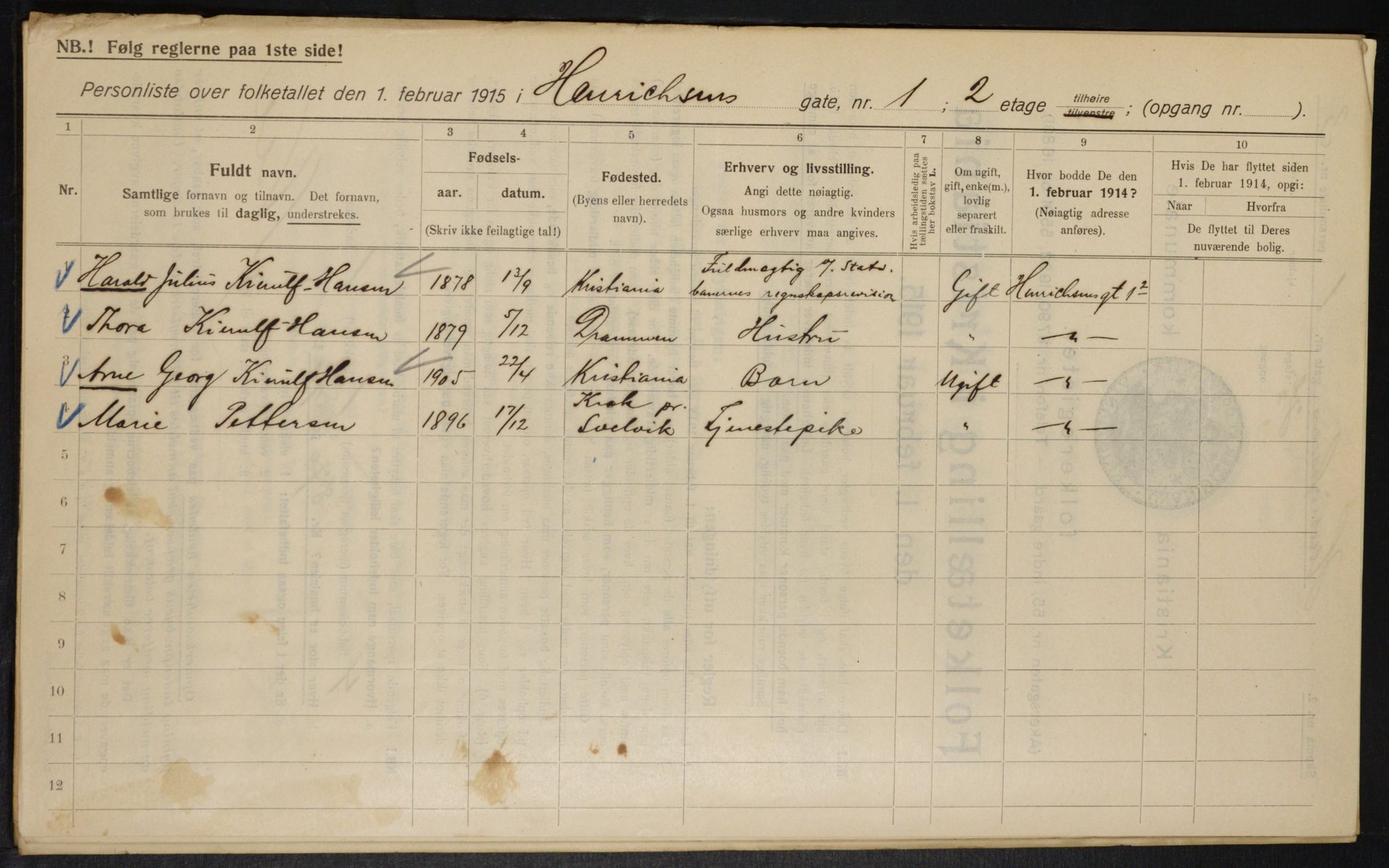 OBA, Municipal Census 1915 for Kristiania, 1915, p. 38073