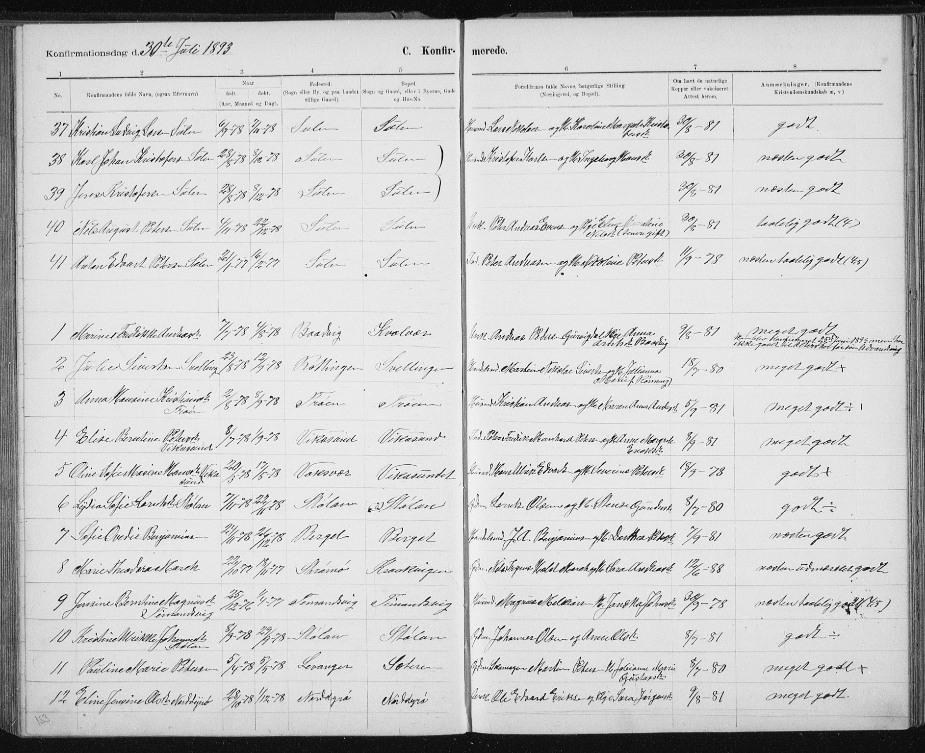 Ministerialprotokoller, klokkerbøker og fødselsregistre - Sør-Trøndelag, AV/SAT-A-1456/640/L0586: Parish register (copy) no. 640C03b, 1891-1908