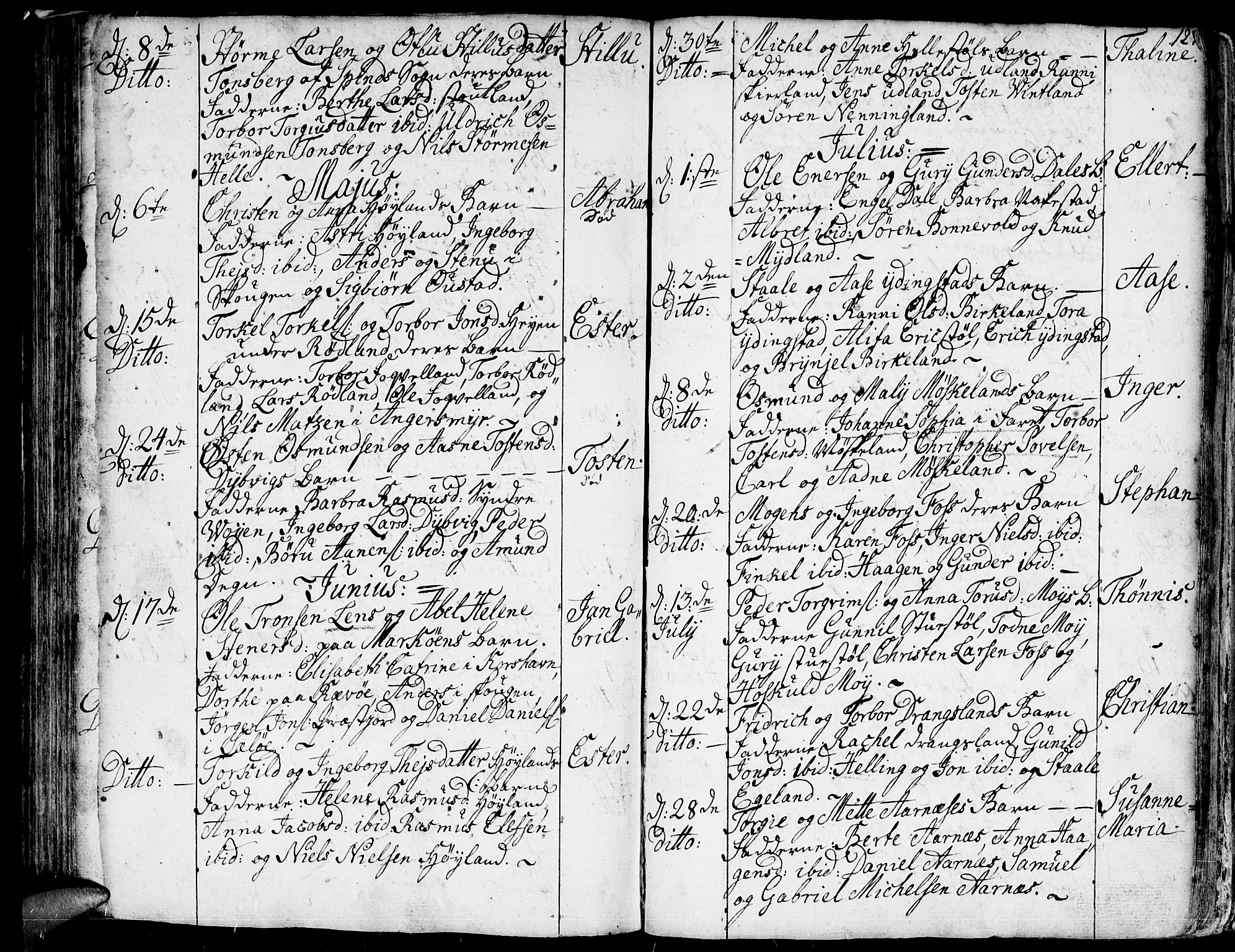 Lyngdal sokneprestkontor, AV/SAK-1111-0029/F/Fa/Fac/L0001: Parish register (official) no. A 1, 1727-1779, p. 127