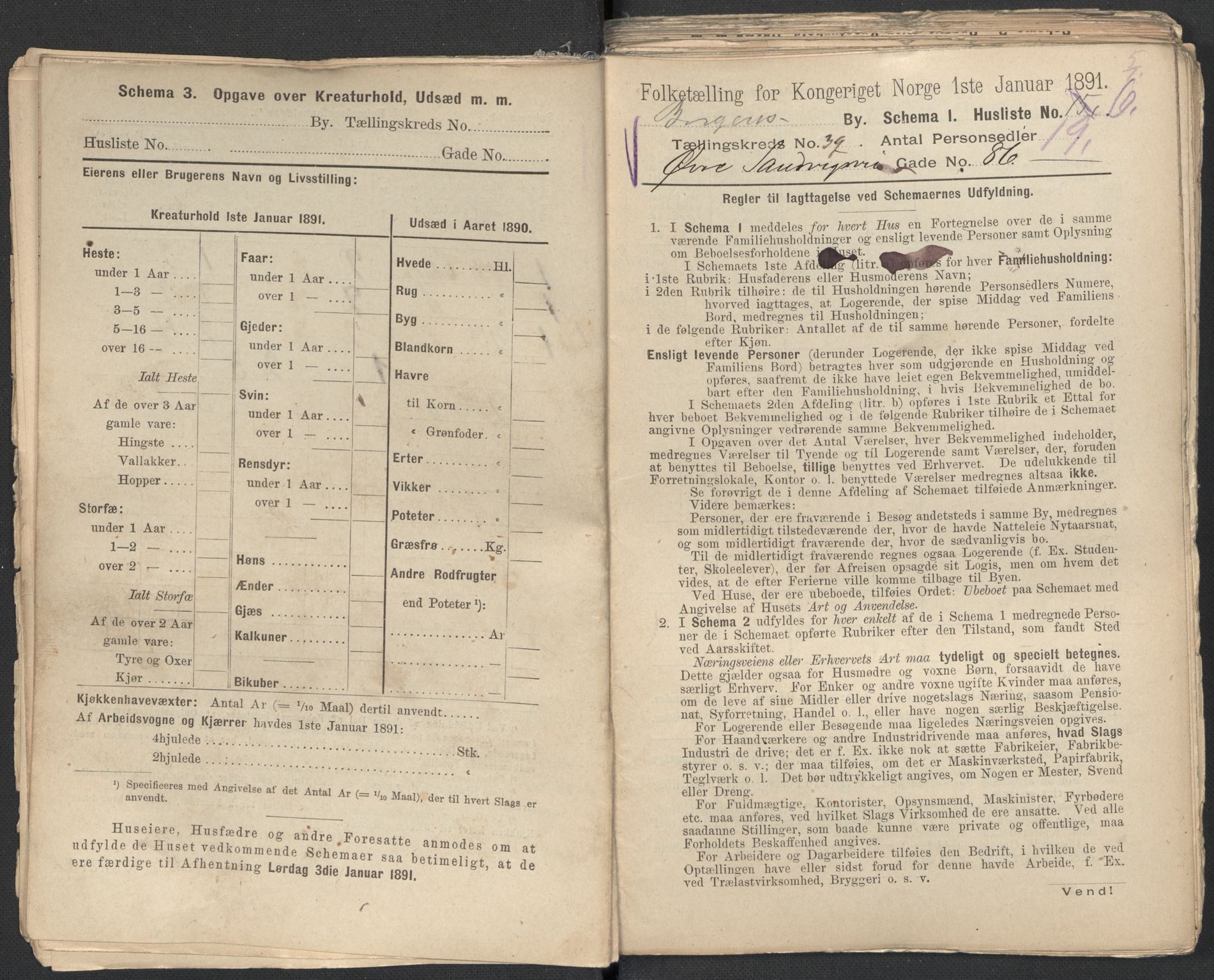 RA, 1891 Census for 1301 Bergen, 1891, p. 6456