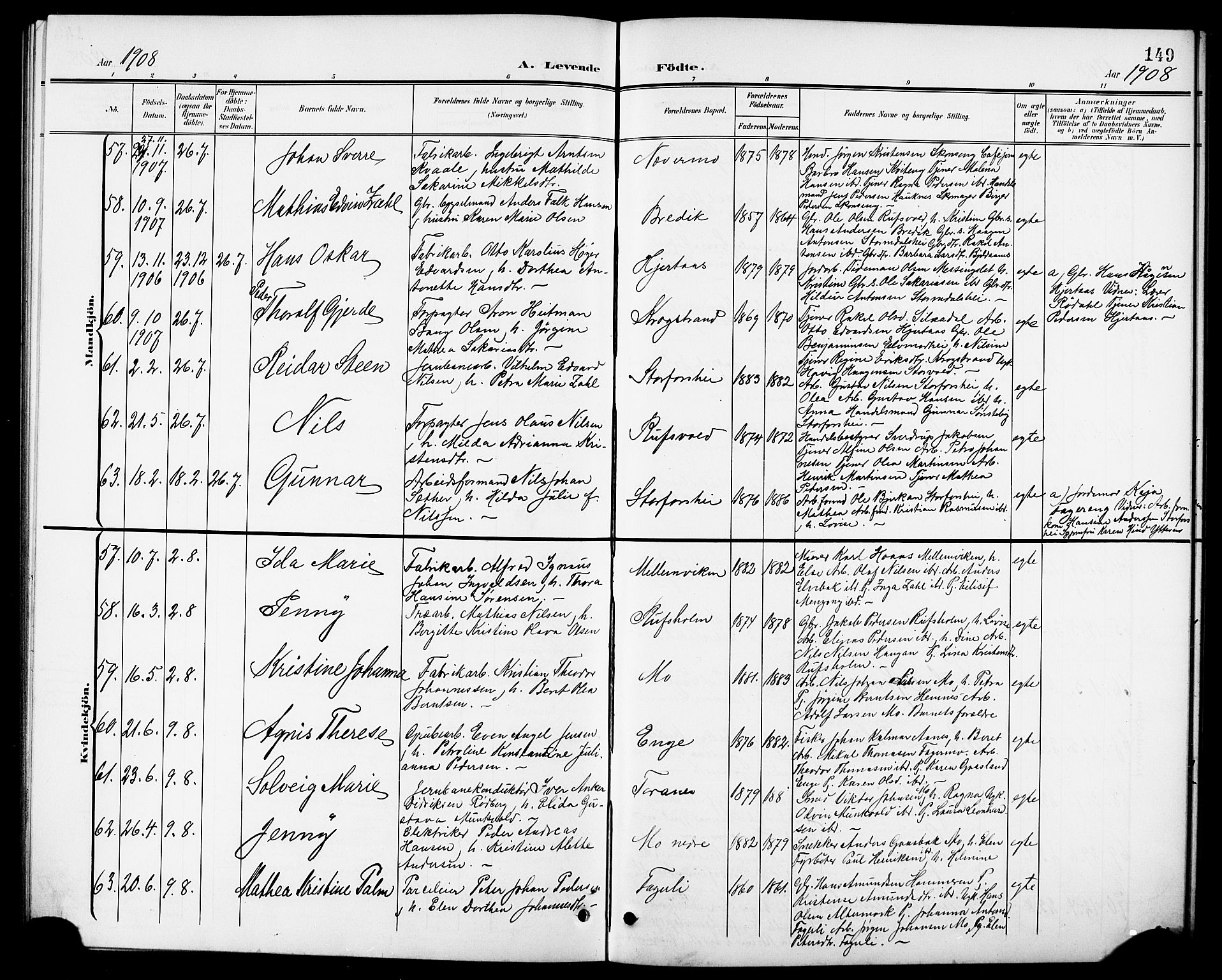 Ministerialprotokoller, klokkerbøker og fødselsregistre - Nordland, AV/SAT-A-1459/827/L0422: Parish register (copy) no. 827C11, 1899-1912, p. 149