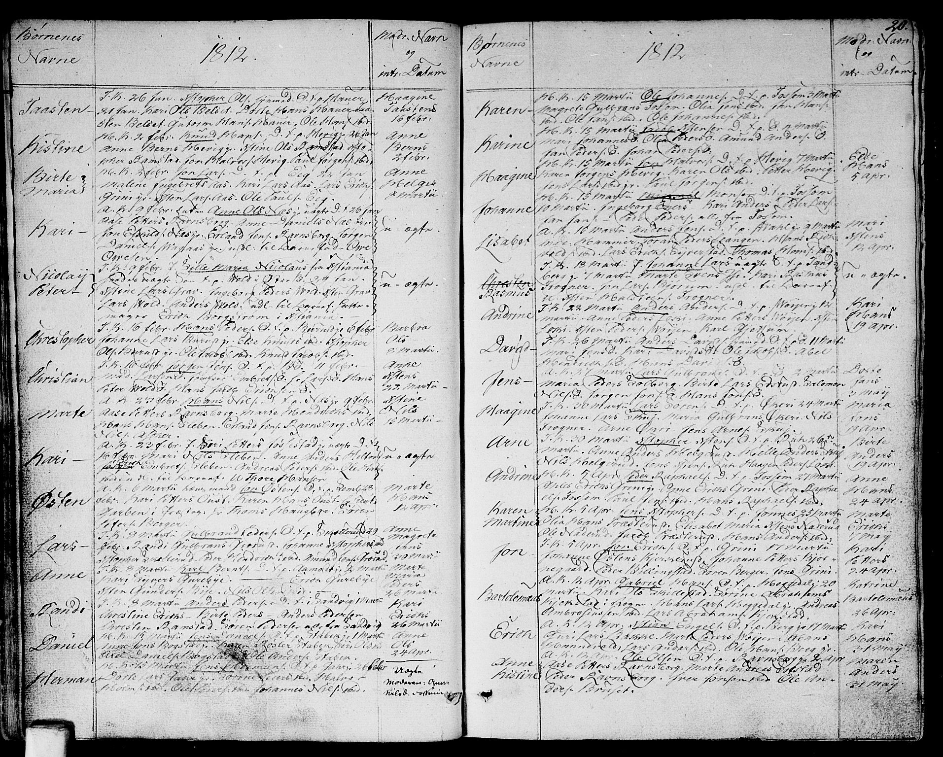 Asker prestekontor Kirkebøker, AV/SAO-A-10256a/F/Fa/L0005: Parish register (official) no. I 5, 1807-1813, p. 20