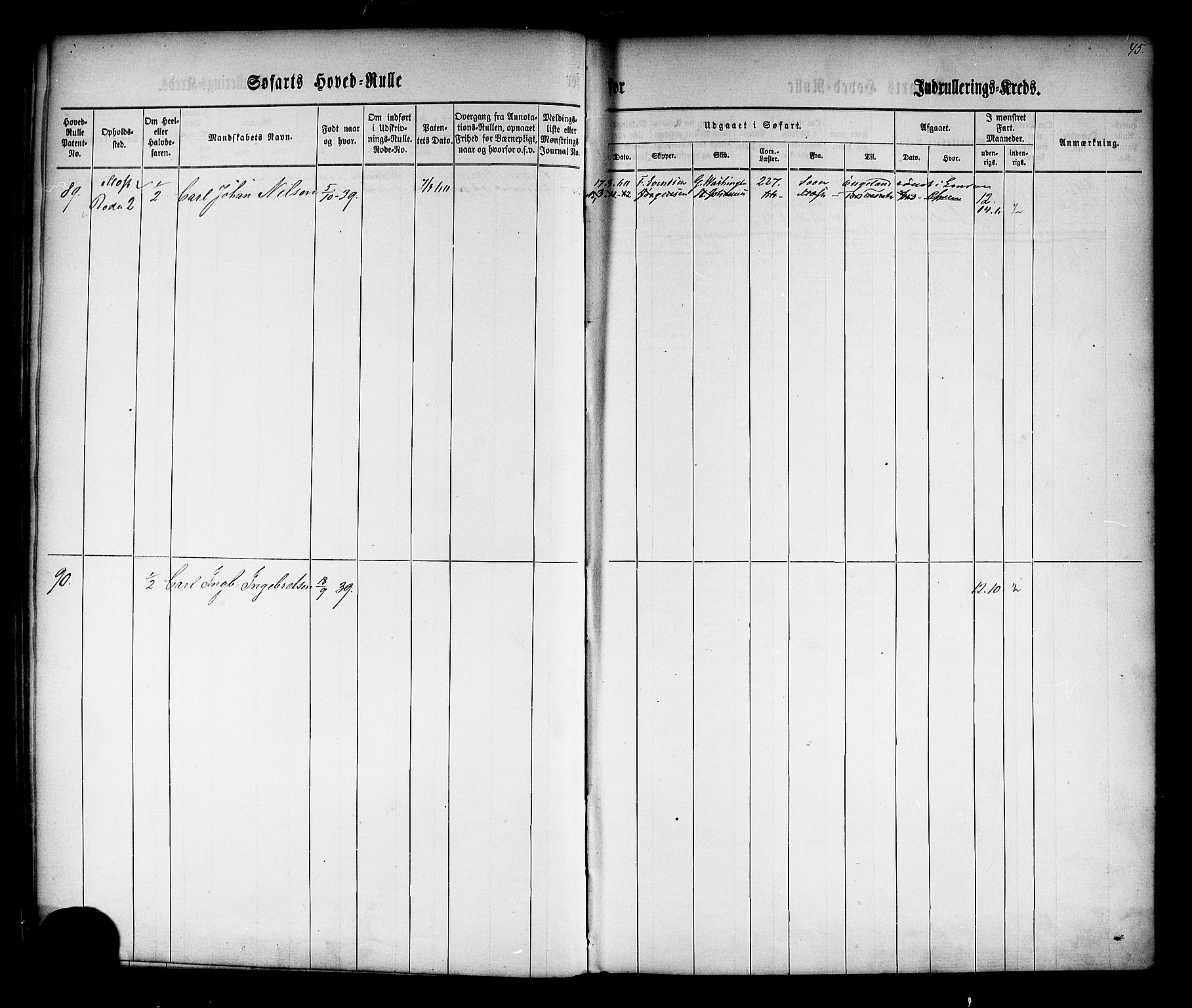 Moss mønstringskontor, AV/SAO-A-10569d/F/Fc/Fcb/L0005: Hovedrulle, 1860, p. 48