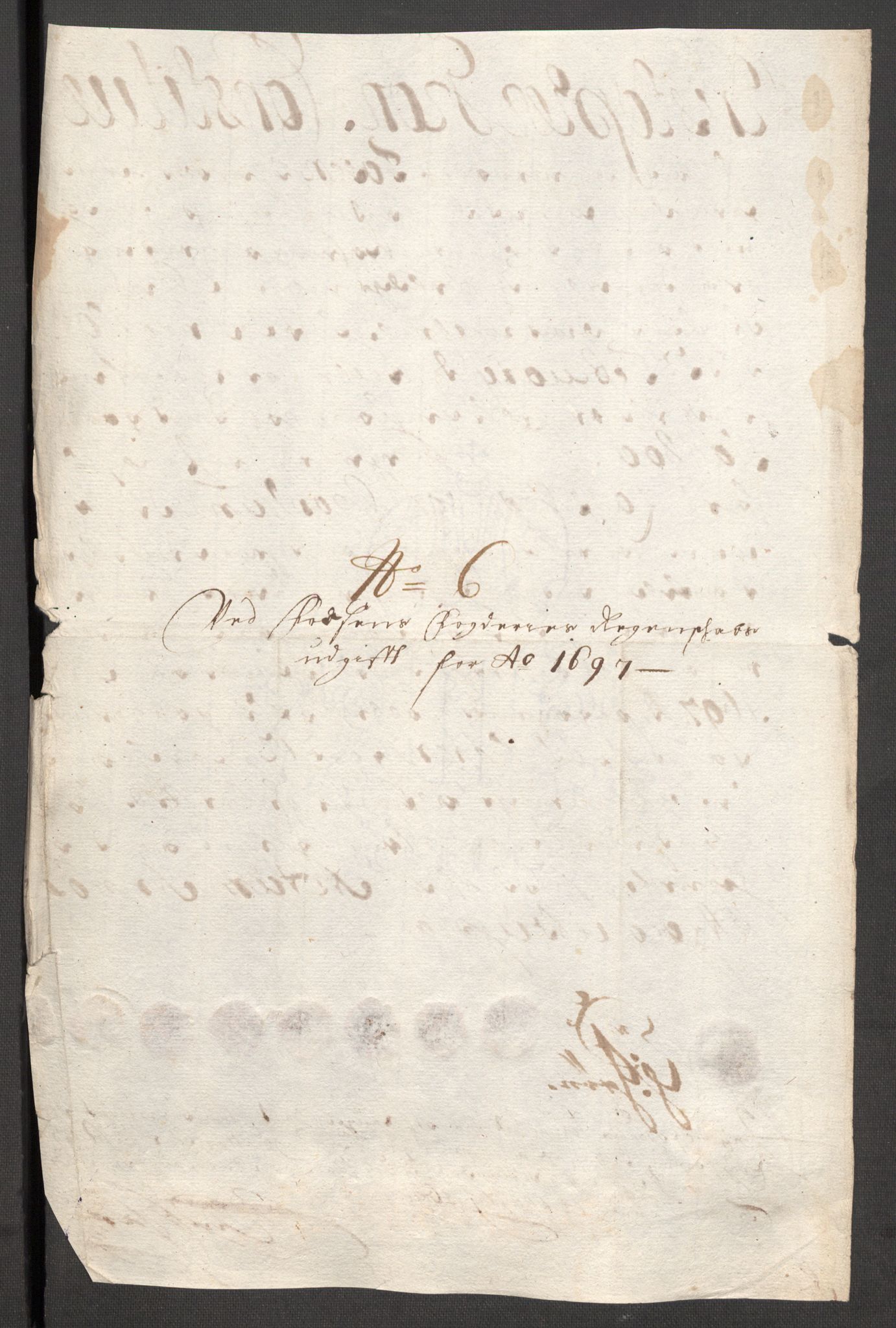 Rentekammeret inntil 1814, Reviderte regnskaper, Fogderegnskap, RA/EA-4092/R57/L3852: Fogderegnskap Fosen, 1697, p. 182