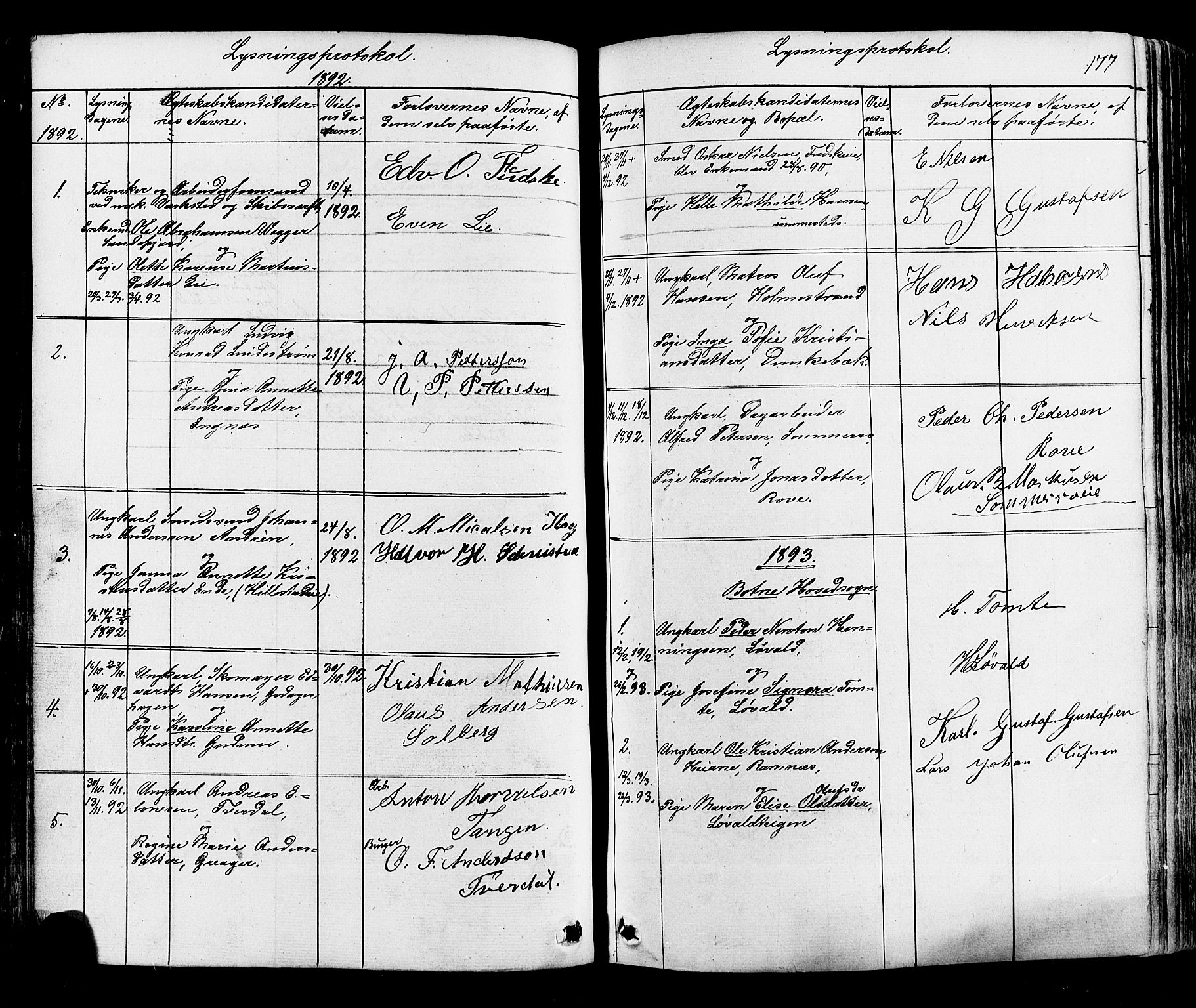 Botne kirkebøker, SAKO/A-340/F/Fa/L0006: Parish register (official) no. I 6, 1836-1877, p. 177