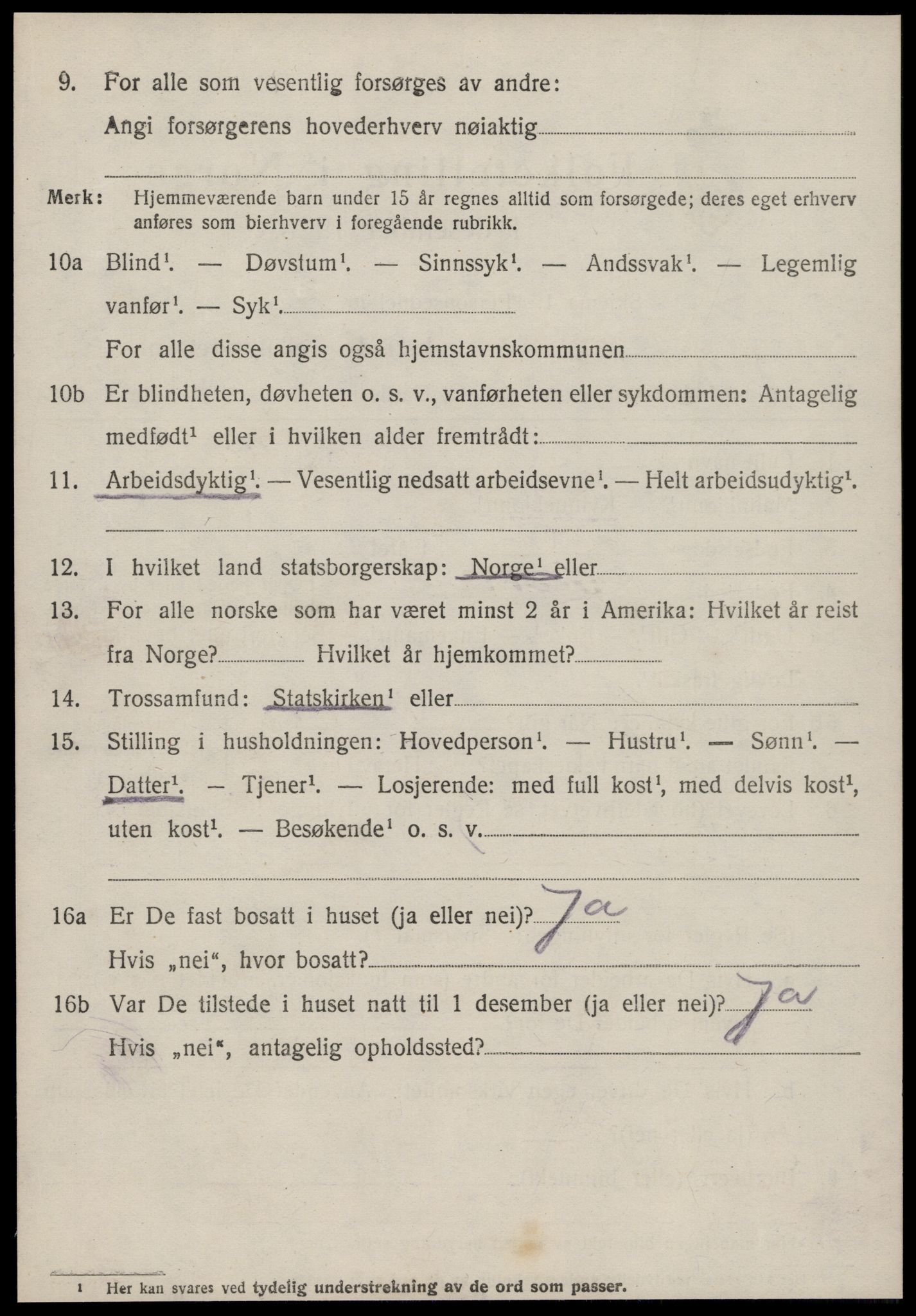 SAT, 1920 census for Vartdal, 1920, p. 1172