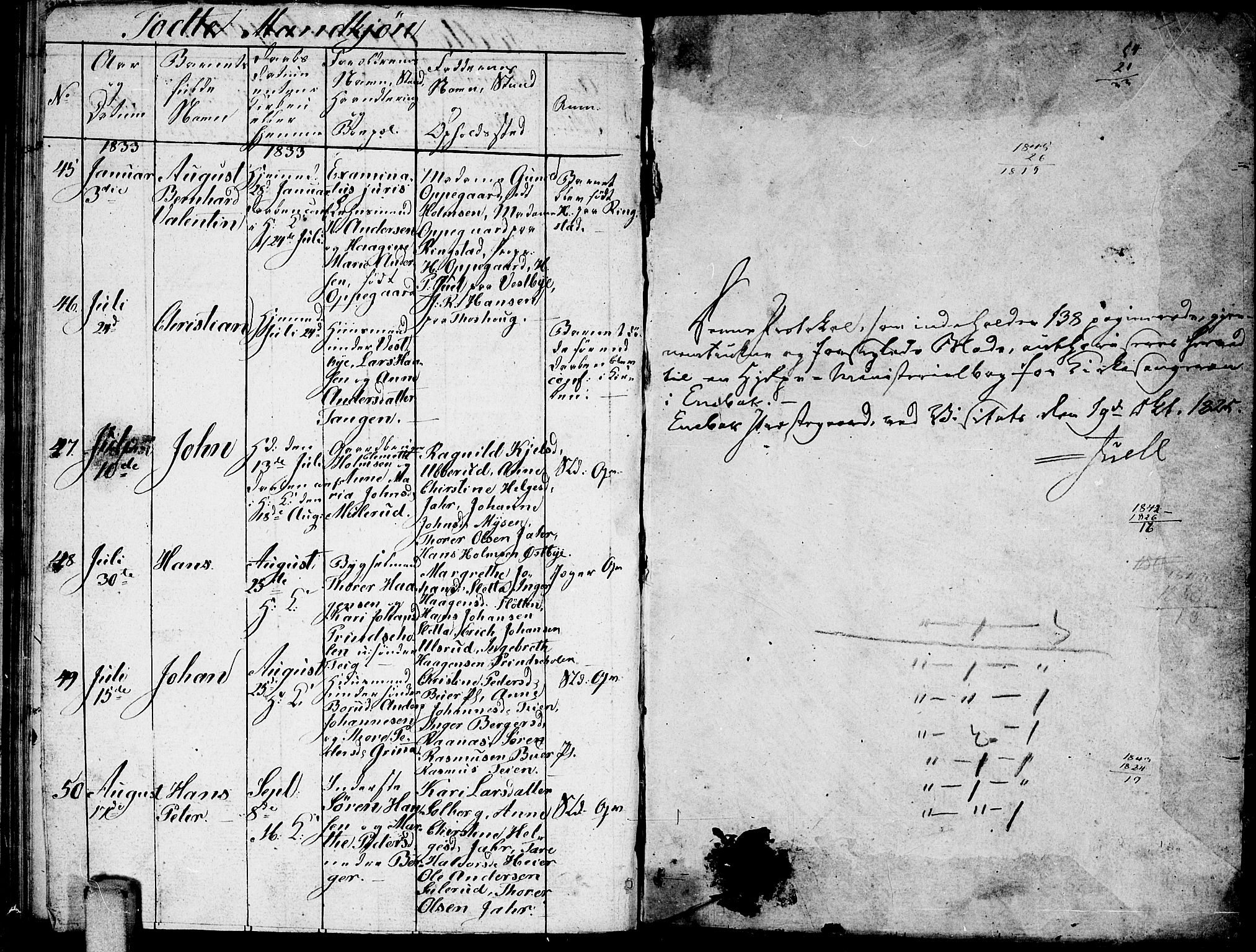 Enebakk prestekontor Kirkebøker, SAO/A-10171c/G/Ga/L0002: Parish register (copy) no. I 2, 1822-1833, p. 277-278