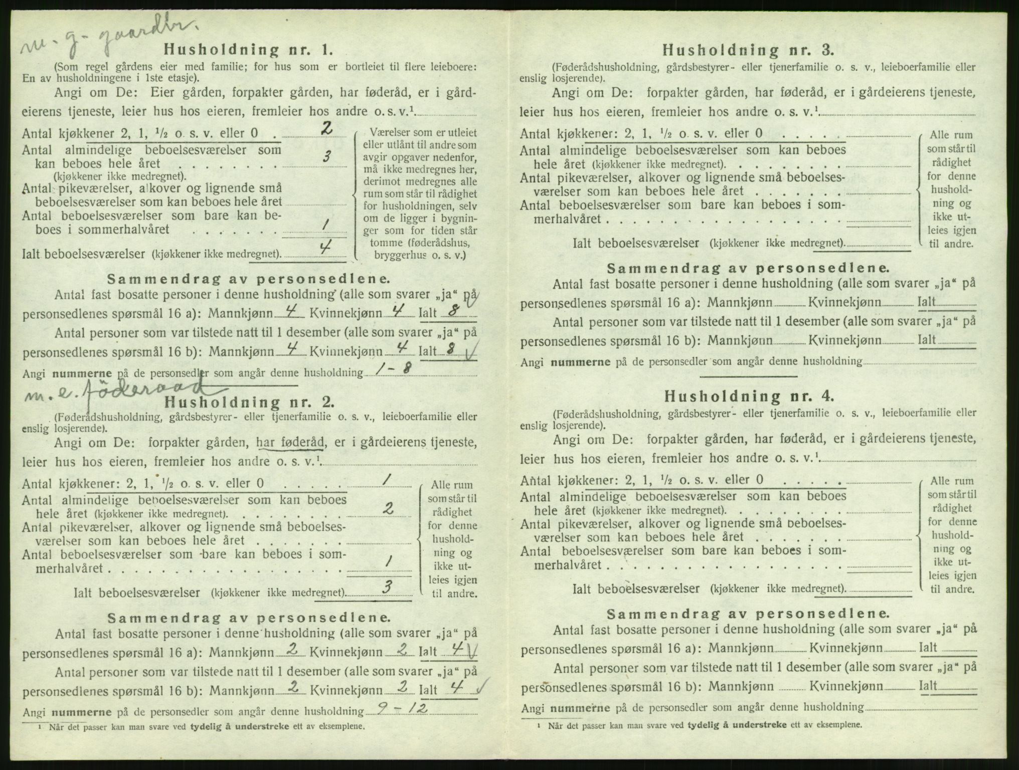 SAT, 1920 census for Skodje, 1920, p. 152