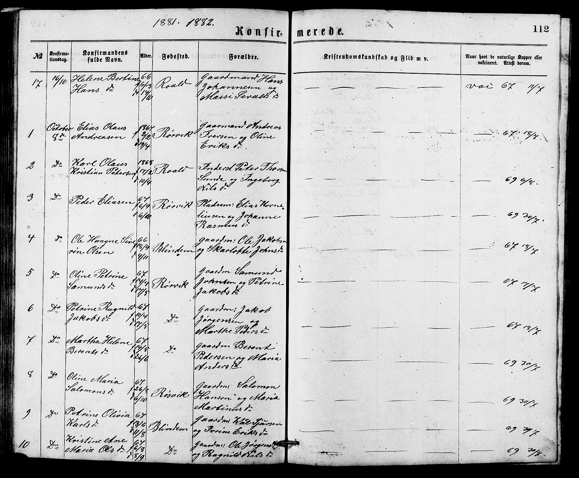 Ministerialprotokoller, klokkerbøker og fødselsregistre - Møre og Romsdal, AV/SAT-A-1454/537/L0521: Parish register (copy) no. 537C02, 1869-1888, p. 112