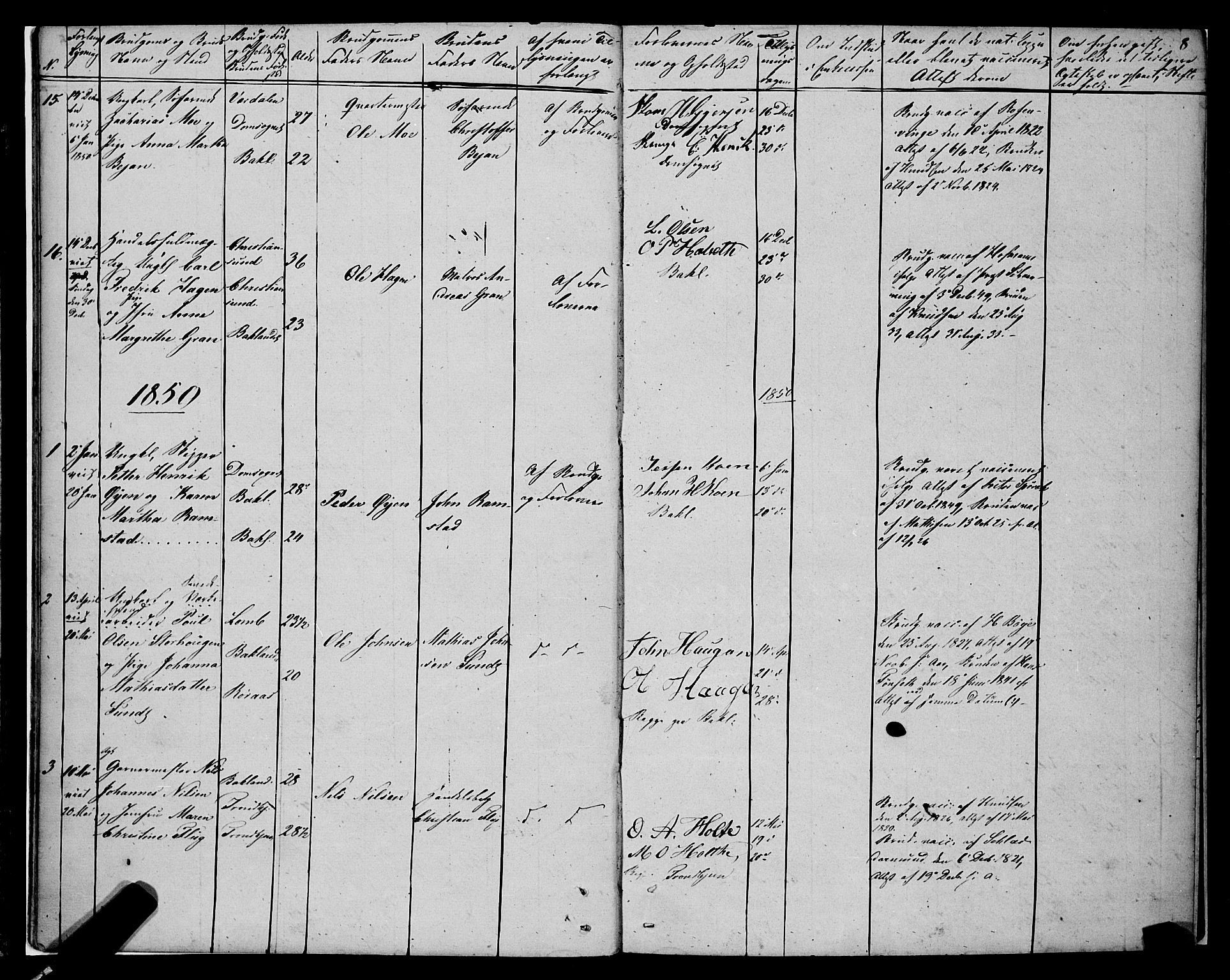 Ministerialprotokoller, klokkerbøker og fødselsregistre - Sør-Trøndelag, SAT/A-1456/604/L0187: Parish register (official) no. 604A08, 1847-1878, p. 8
