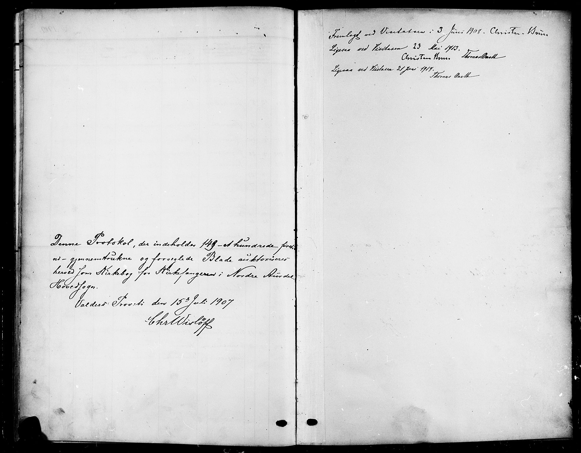 Nord-Aurdal prestekontor, SAH/PREST-132/H/Ha/Hab/L0012: Parish register (copy) no. 12, 1907-1920