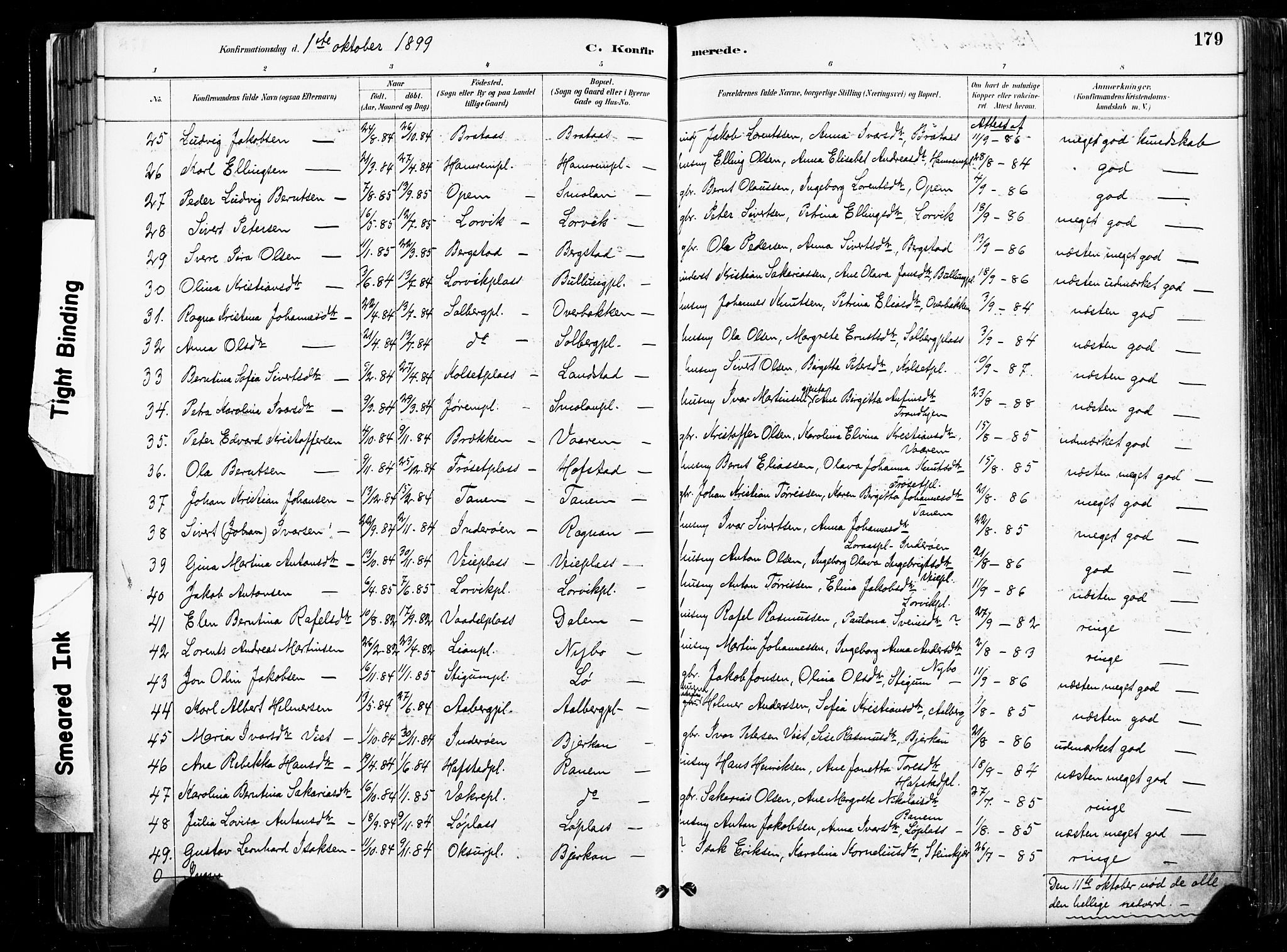 Ministerialprotokoller, klokkerbøker og fødselsregistre - Nord-Trøndelag, SAT/A-1458/735/L0351: Parish register (official) no. 735A10, 1884-1908, p. 179
