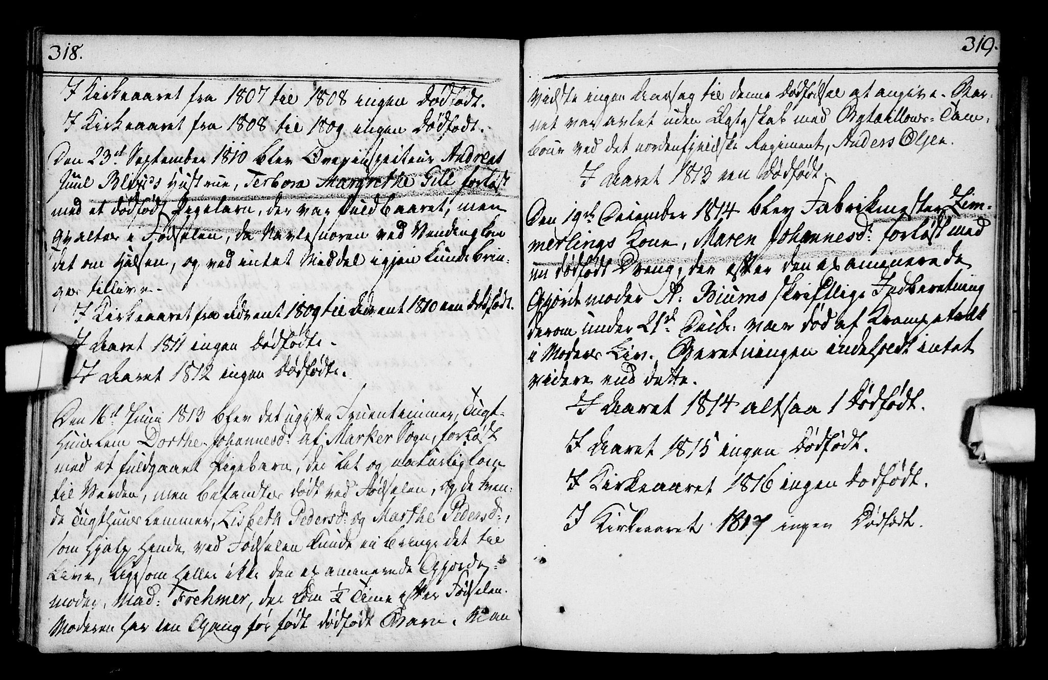 Kristiania tukthusprest Kirkebøker, SAO/A-10881/F/Fa/L0001: Parish register (official) no. 1, 1758-1828, p. 318-319