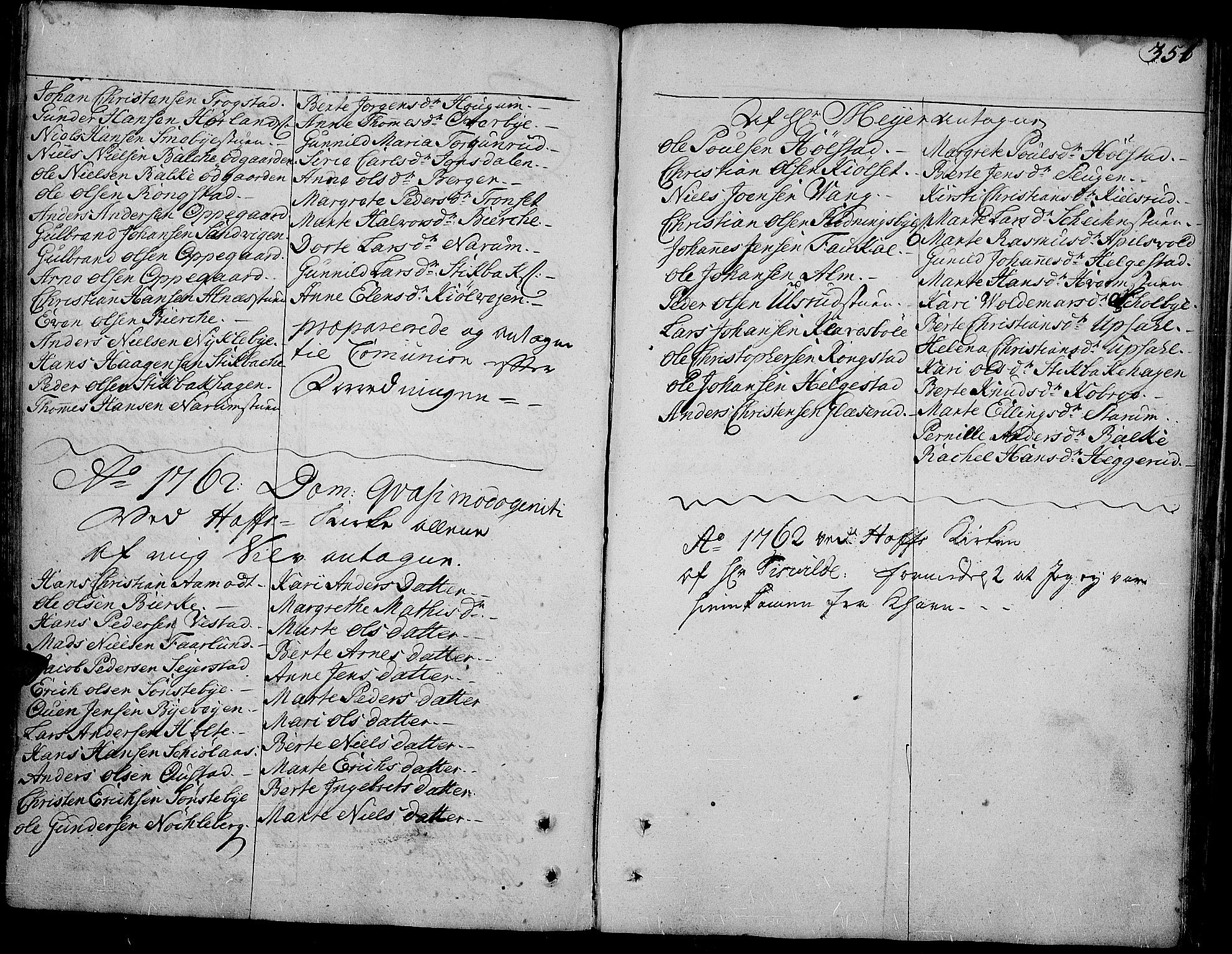 Toten prestekontor, SAH/PREST-102/H/Ha/Haa/L0005: Parish register (official) no. 5, 1761-1772, p. 351