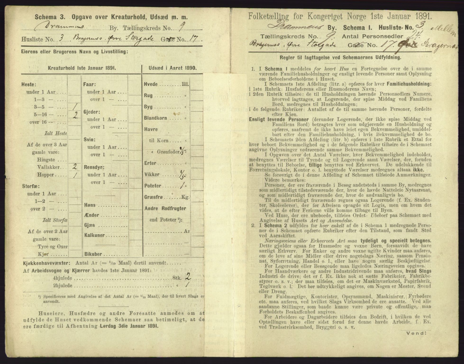 RA, 1891 census for 0602 Drammen, 1891, p. 749