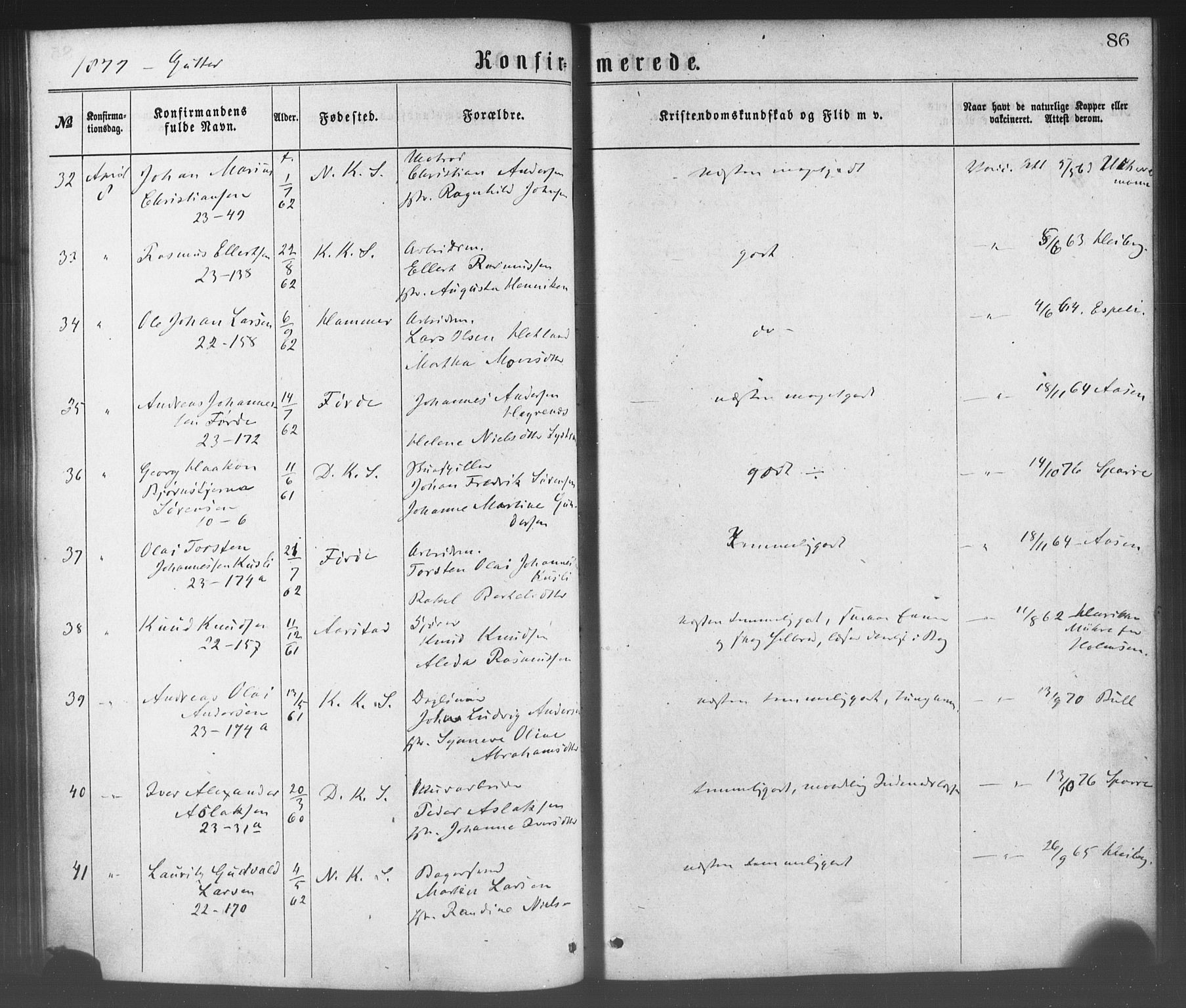 Korskirken sokneprestembete, AV/SAB-A-76101/H/Haa/L0028: Parish register (official) no. C 4, 1868-1879, p. 86