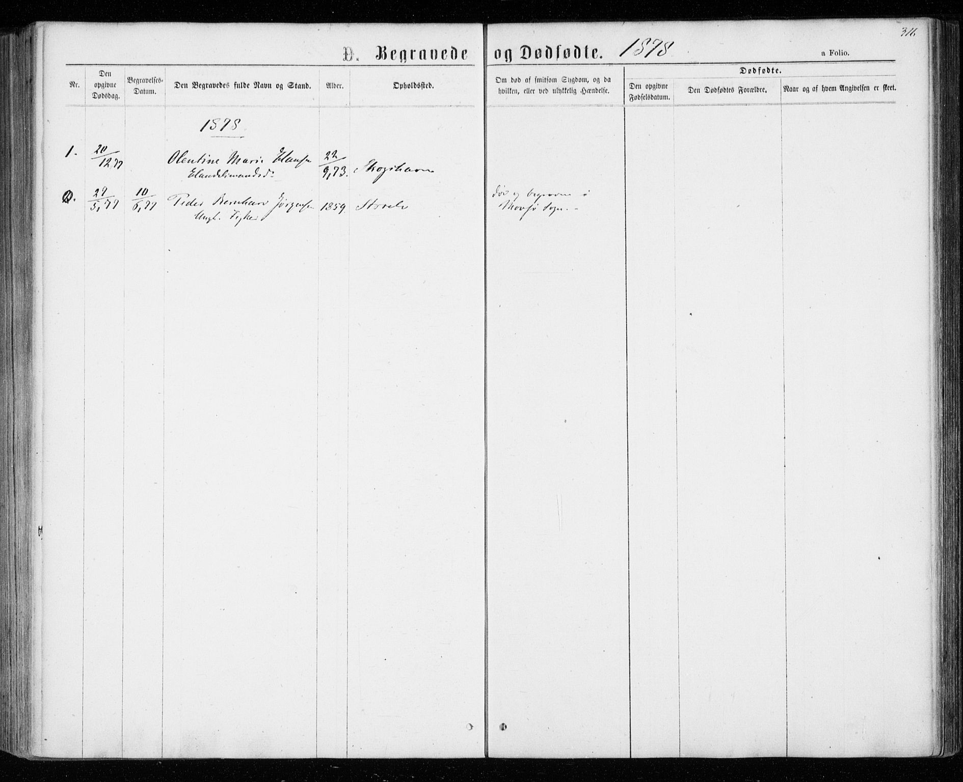 Tranøy sokneprestkontor, SATØ/S-1313/I/Ia/Iaa/L0008kirke: Parish register (official) no. 8, 1867-1877, p. 316