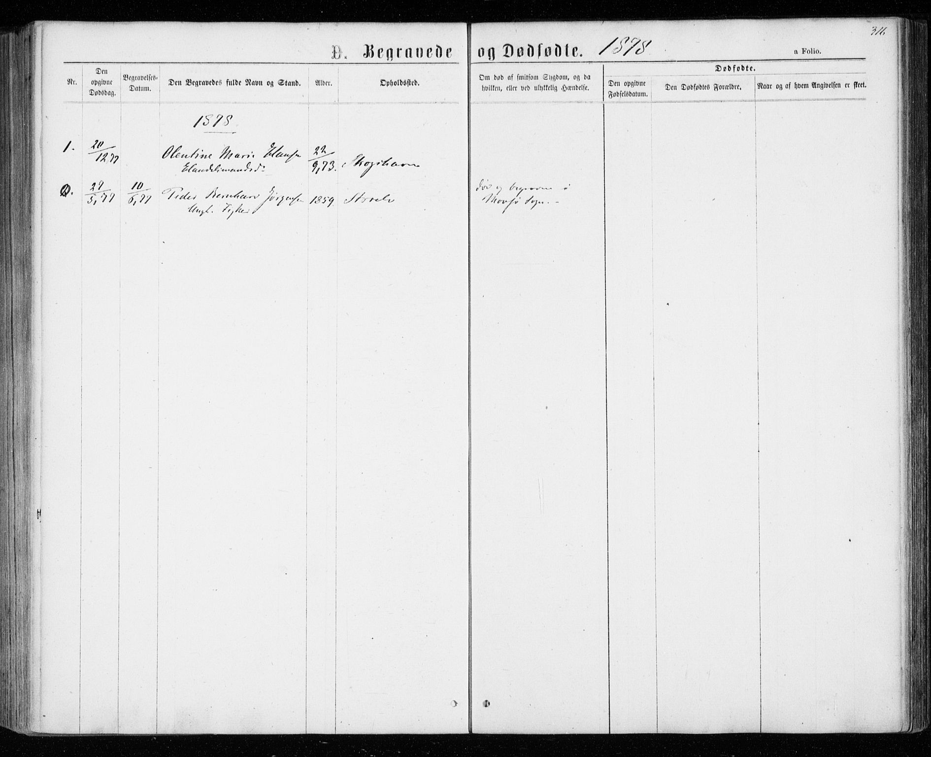 Tranøy sokneprestkontor, AV/SATØ-S-1313/I/Ia/Iaa/L0008kirke: Parish register (official) no. 8, 1867-1877, p. 316