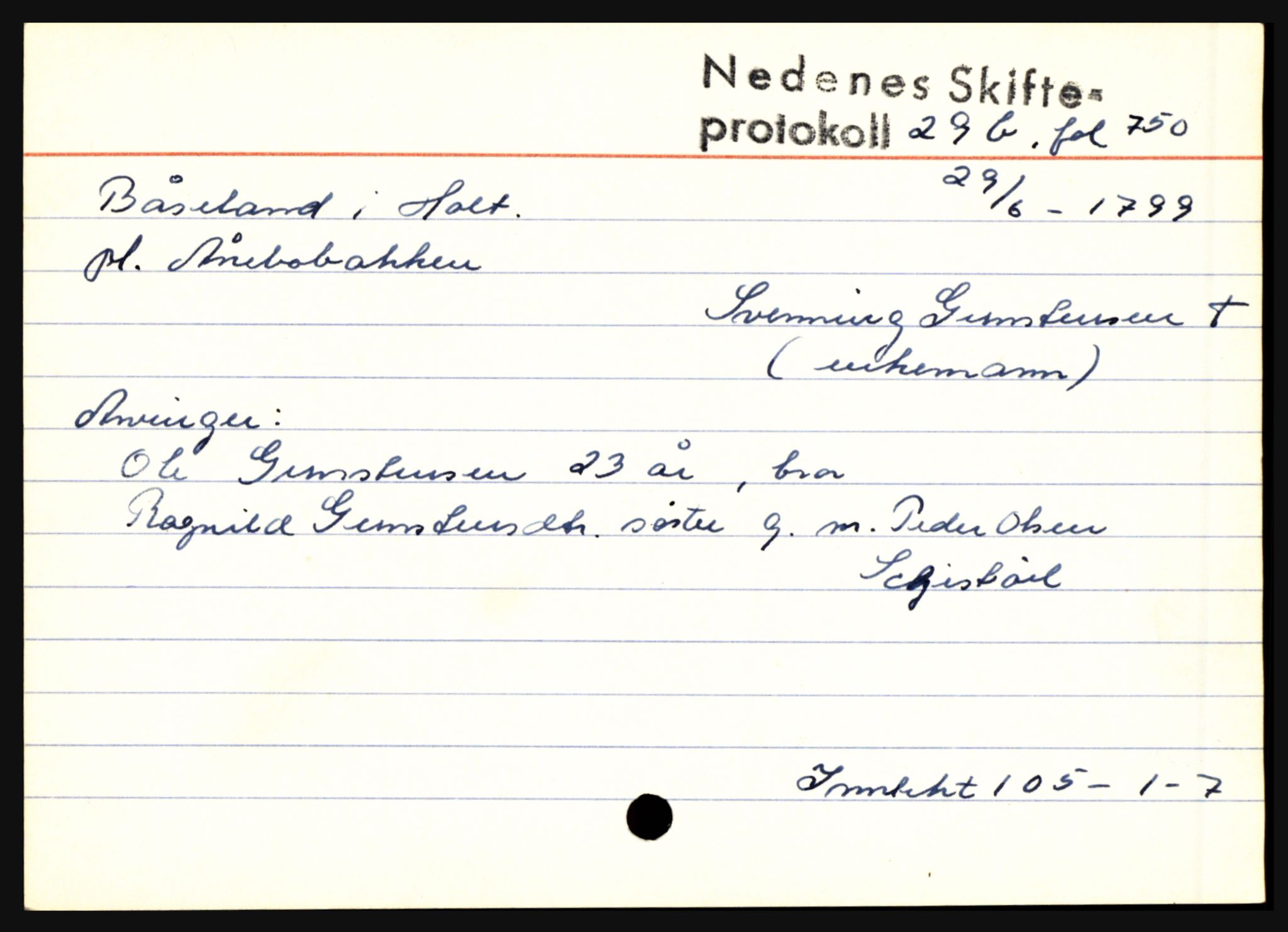 Nedenes sorenskriveri før 1824, AV/SAK-1221-0007/H, p. 4885