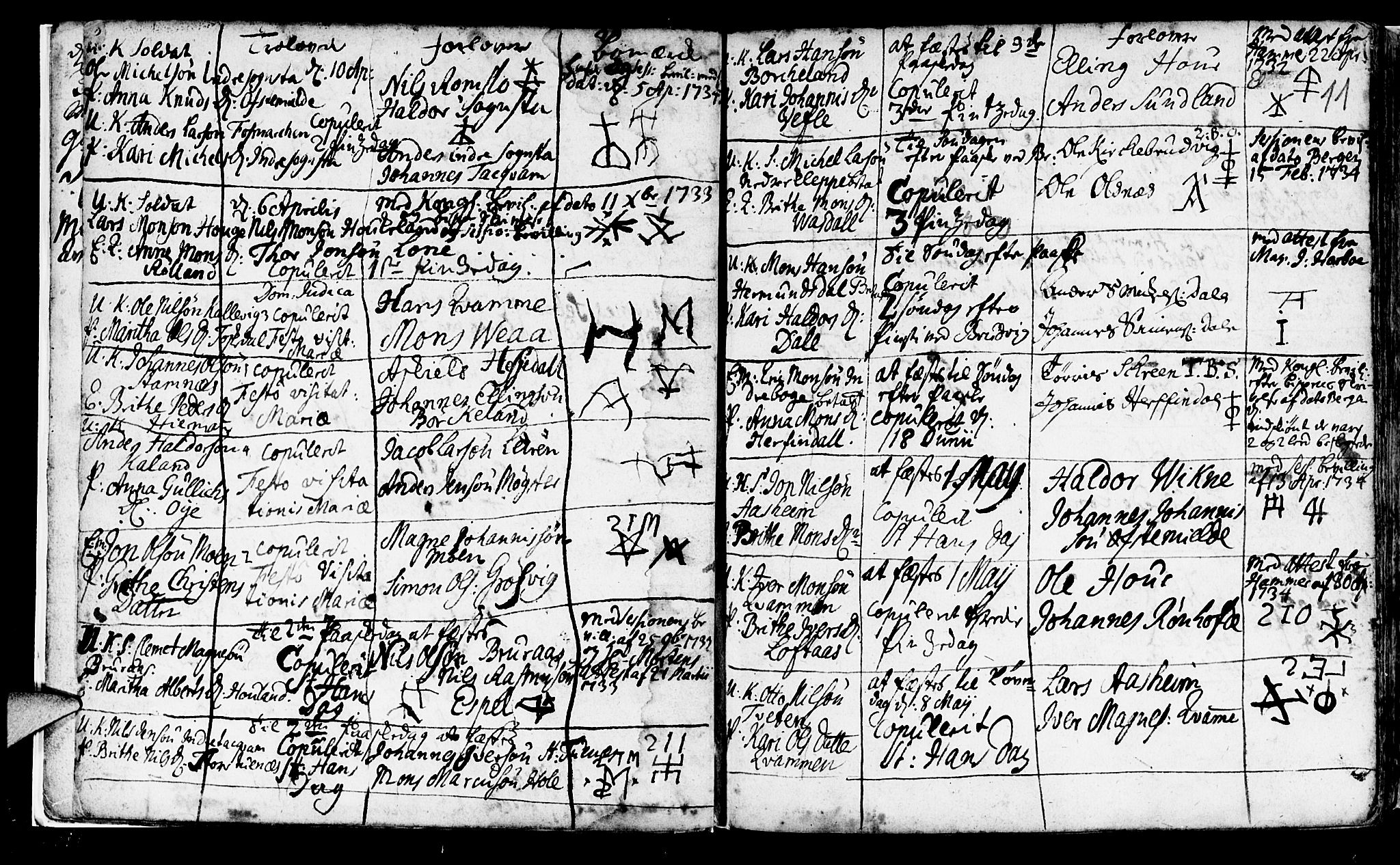 Haus sokneprestembete, AV/SAB-A-75601/H/Haa: Parish register (official) no. A 5, 1733-1747, p. 11