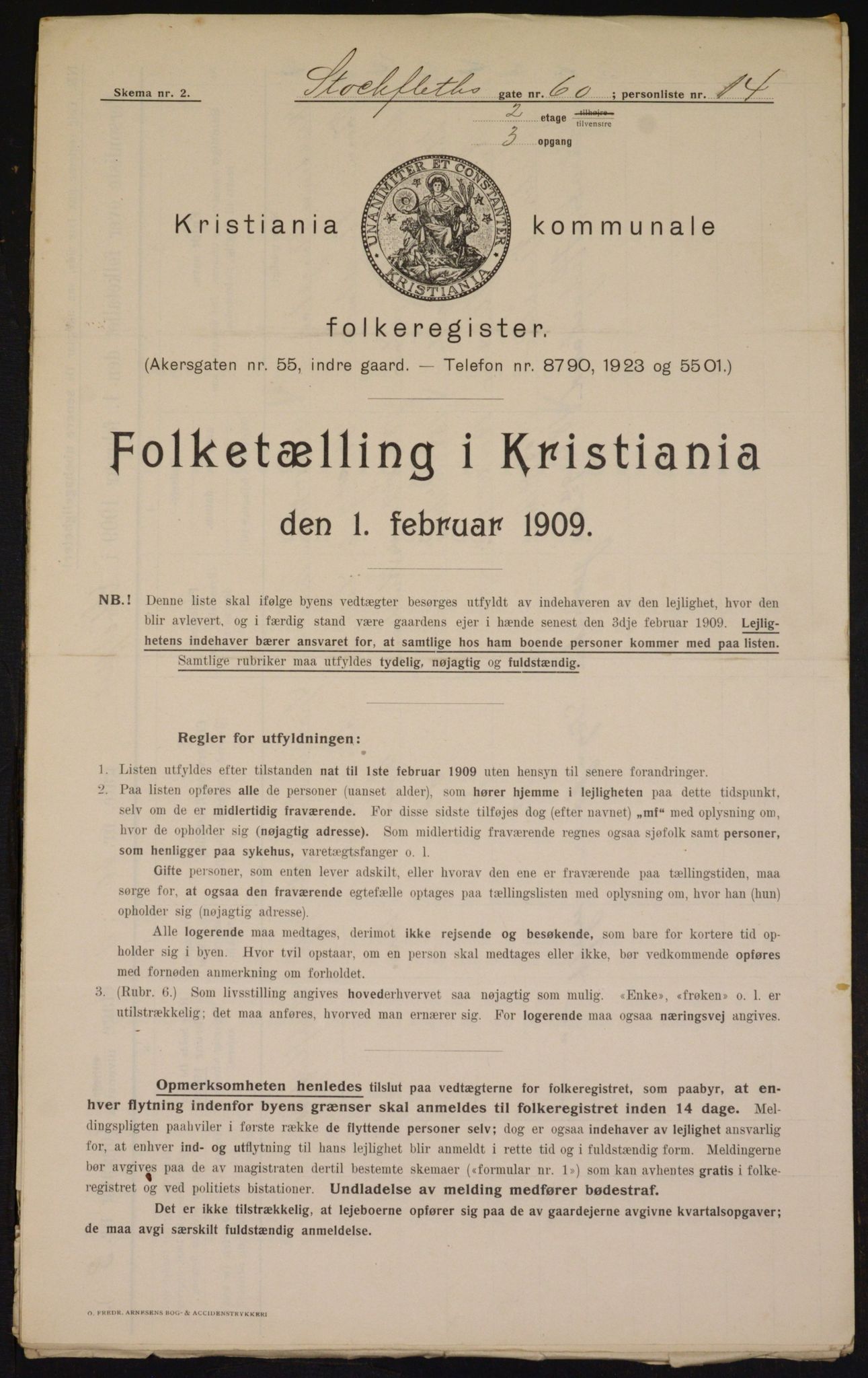 OBA, Municipal Census 1909 for Kristiania, 1909, p. 92570