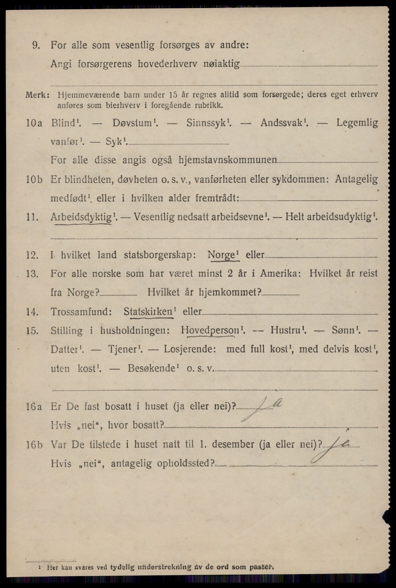 SAT, 1920 census for Nesset, 1920, p. 1483
