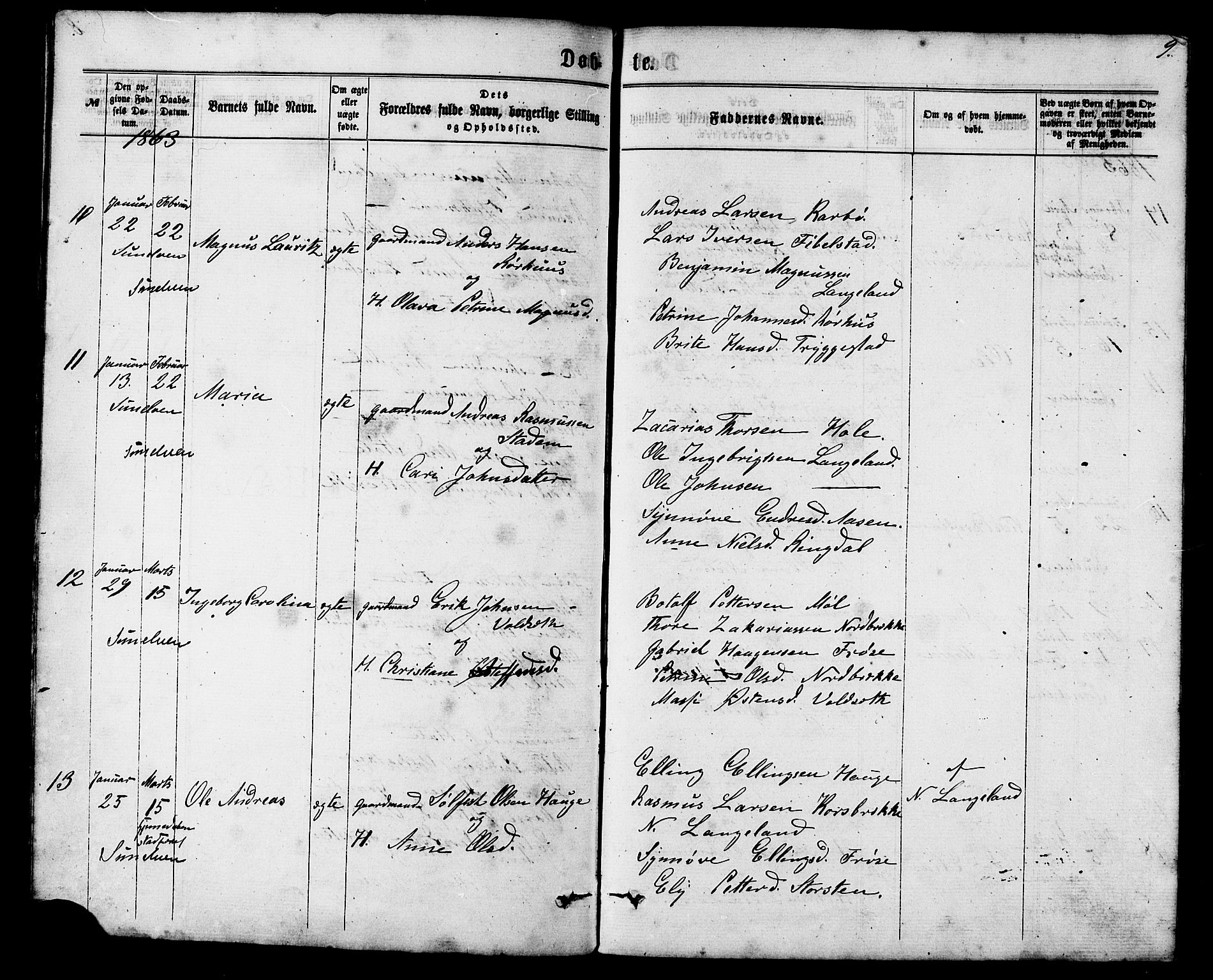 Ministerialprotokoller, klokkerbøker og fødselsregistre - Møre og Romsdal, AV/SAT-A-1454/517/L0226: Parish register (official) no. 517A06, 1862-1881, p. 9