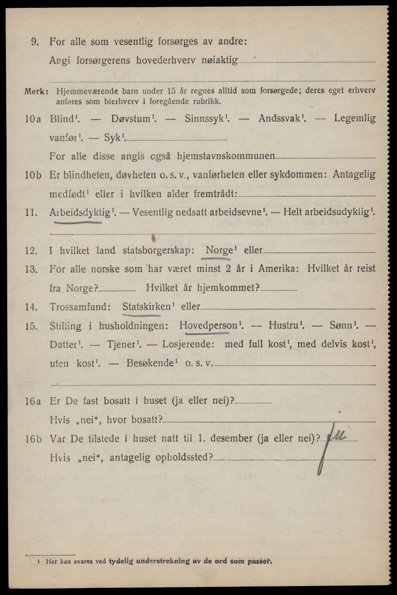 SAST, 1920 census for Forsand, 1920, p. 2174