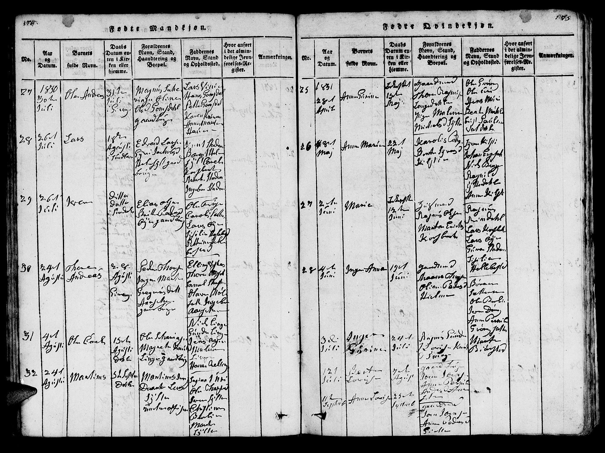 Ministerialprotokoller, klokkerbøker og fødselsregistre - Møre og Romsdal, SAT/A-1454/519/L0246: Parish register (official) no. 519A05, 1817-1834, p. 178-179