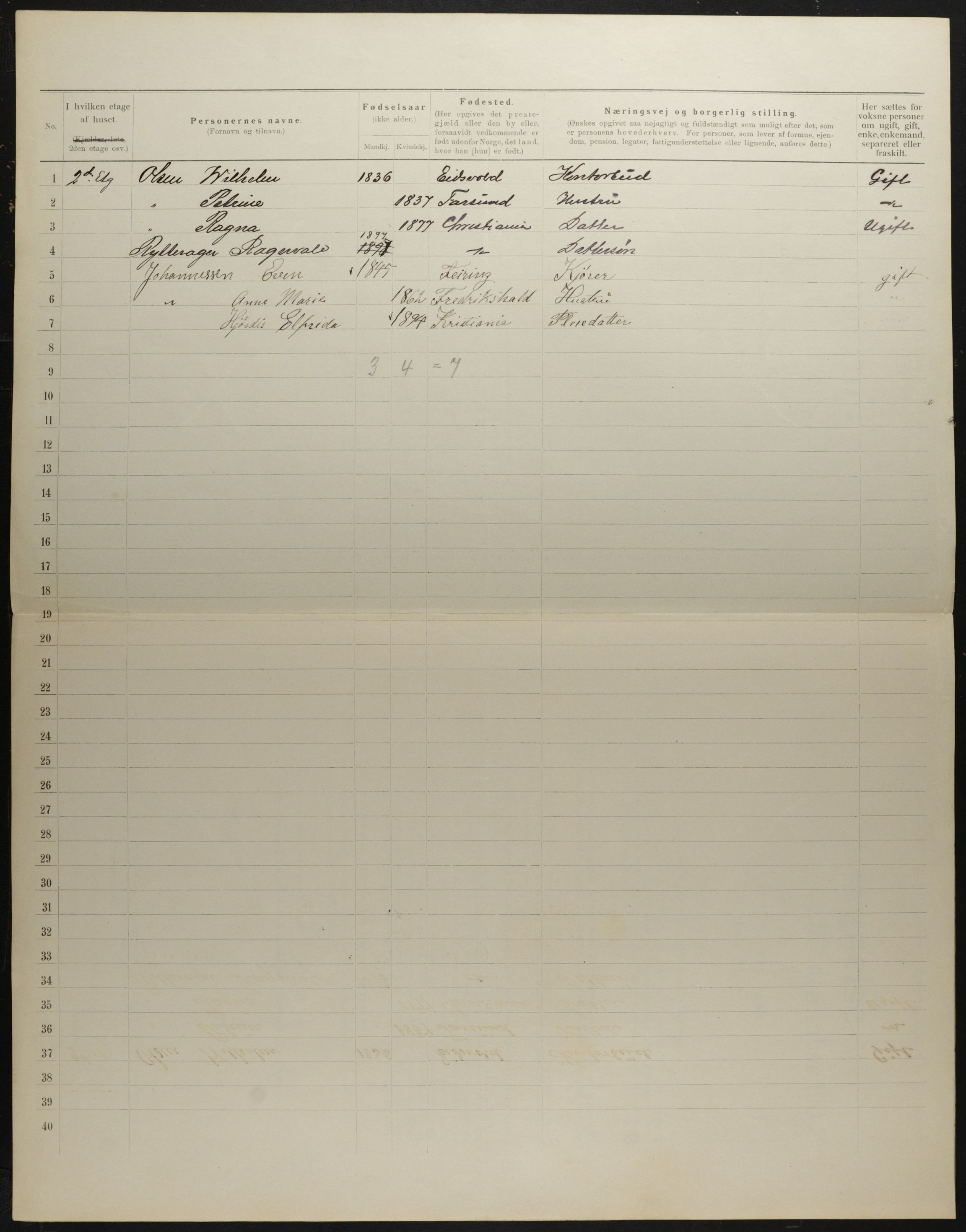 OBA, Municipal Census 1901 for Kristiania, 1901, p. 2573