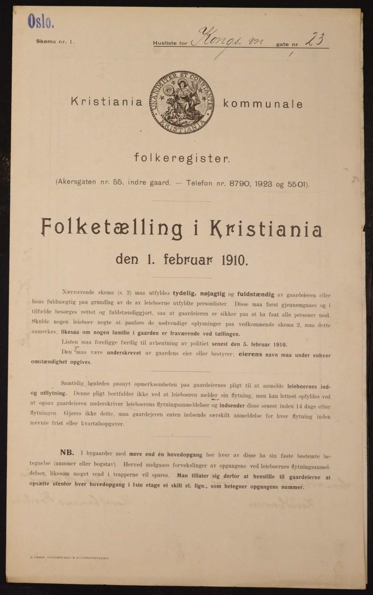 OBA, Municipal Census 1910 for Kristiania, 1910, p. 51521