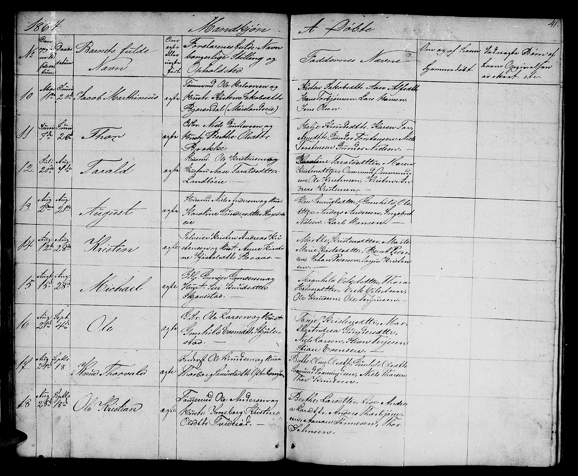 Austre Moland sokneprestkontor, SAK/1111-0001/F/Fb/Fba/L0001: Parish register (copy) no. B 1, 1842-1868, p. 41
