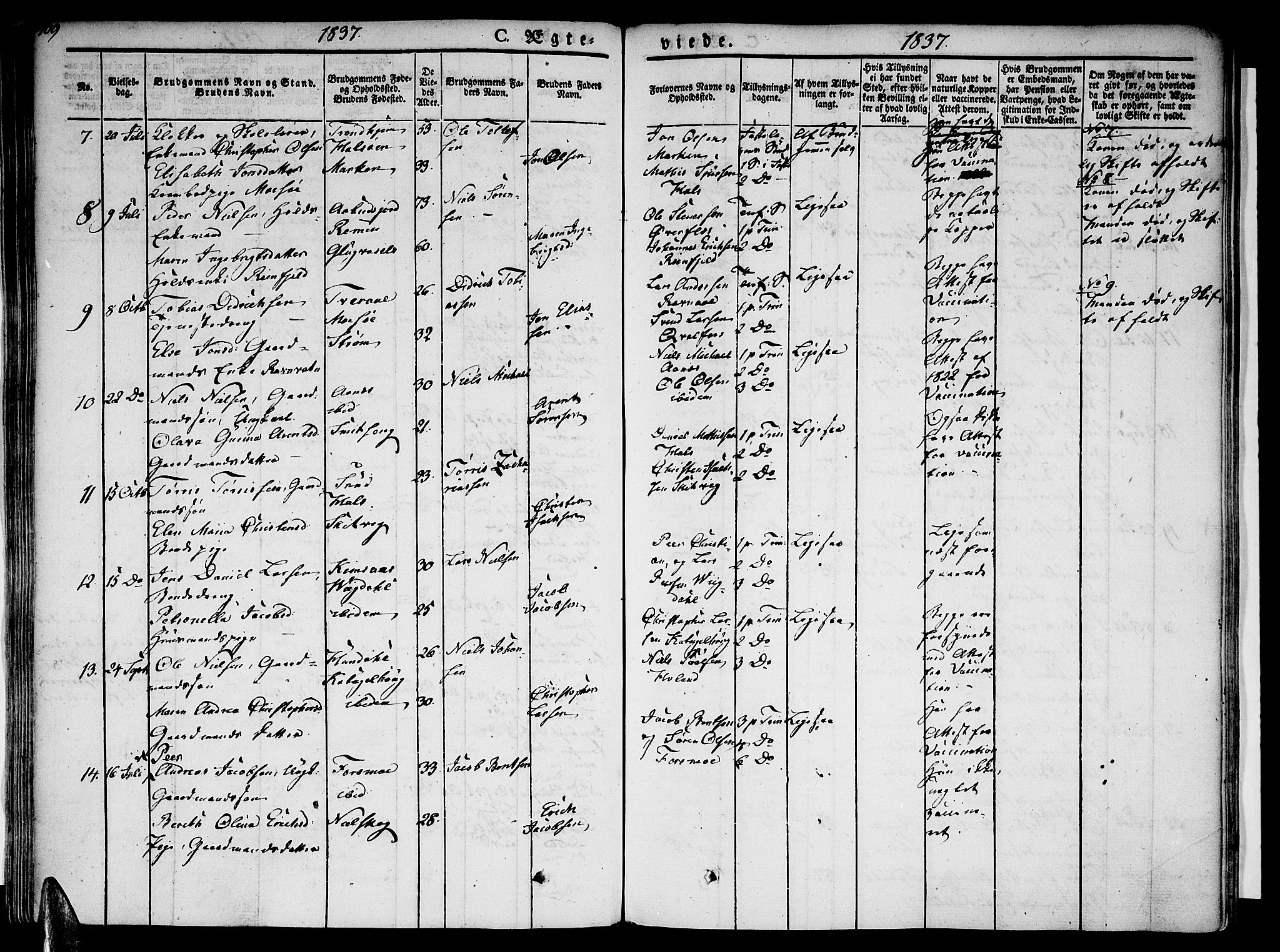 Ministerialprotokoller, klokkerbøker og fødselsregistre - Nordland, SAT/A-1459/820/L0290: Parish register (official) no. 820A11, 1826-1845, p. 409