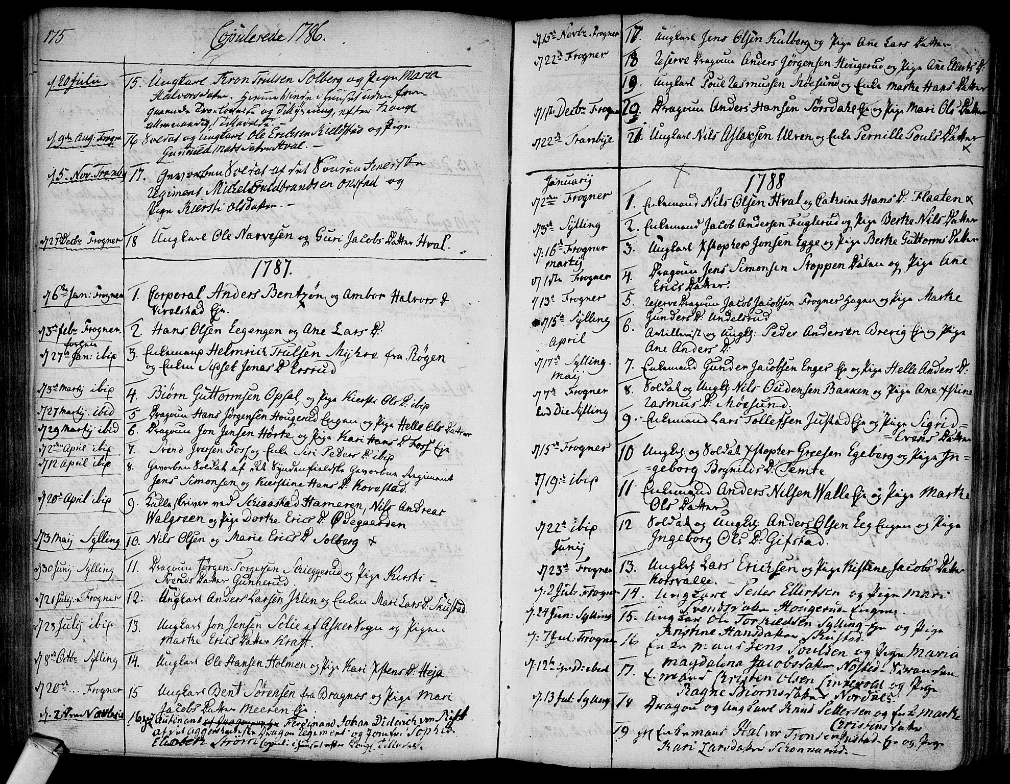 Lier kirkebøker, SAKO/A-230/F/Fa/L0006: Parish register (official) no. I 6, 1777-1794, p. 175-176
