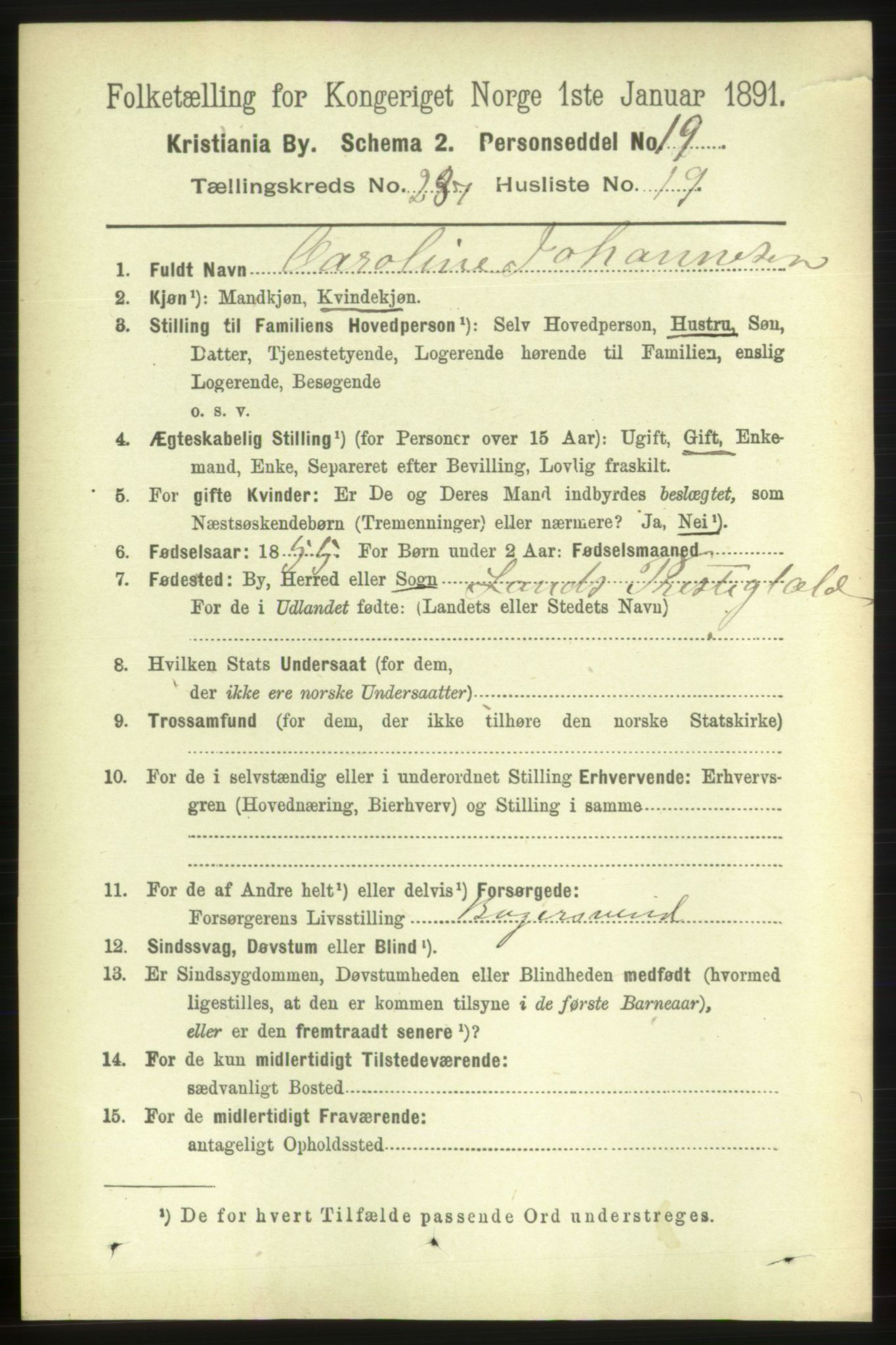 RA, 1891 census for 0301 Kristiania, 1891, p. 144568