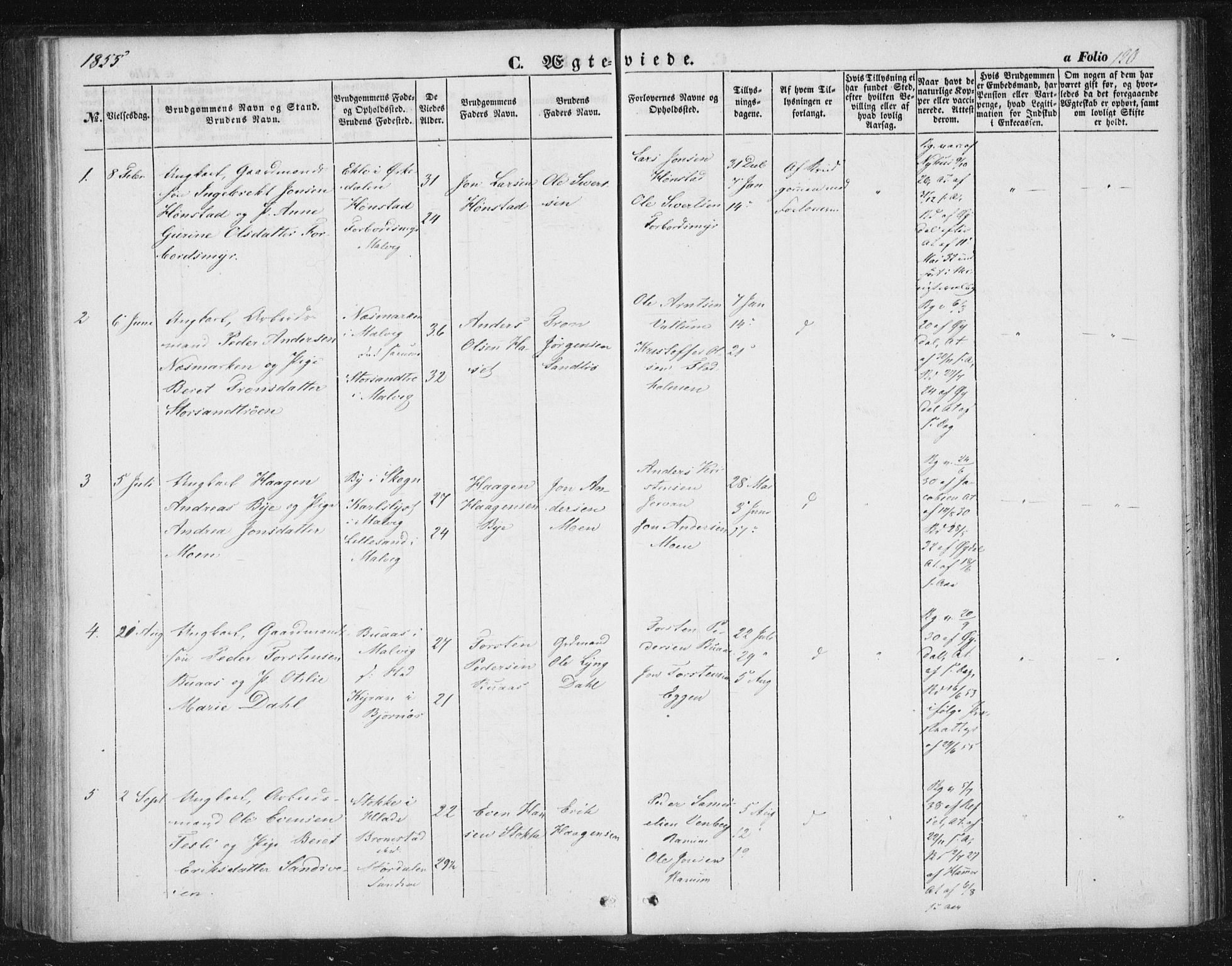 Ministerialprotokoller, klokkerbøker og fødselsregistre - Sør-Trøndelag, SAT/A-1456/616/L0407: Parish register (official) no. 616A04, 1848-1856, p. 120