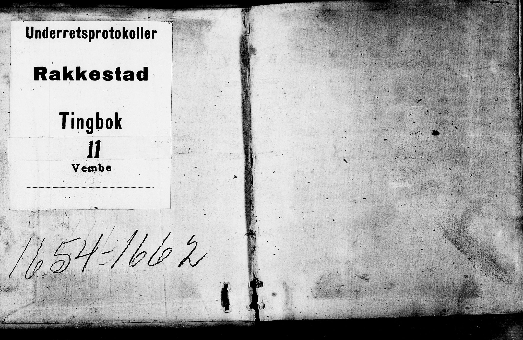 Rakkestad sorenskriveri, SAO/A-10686/F/Fb/L0011: Tingbøker, 1654-1662