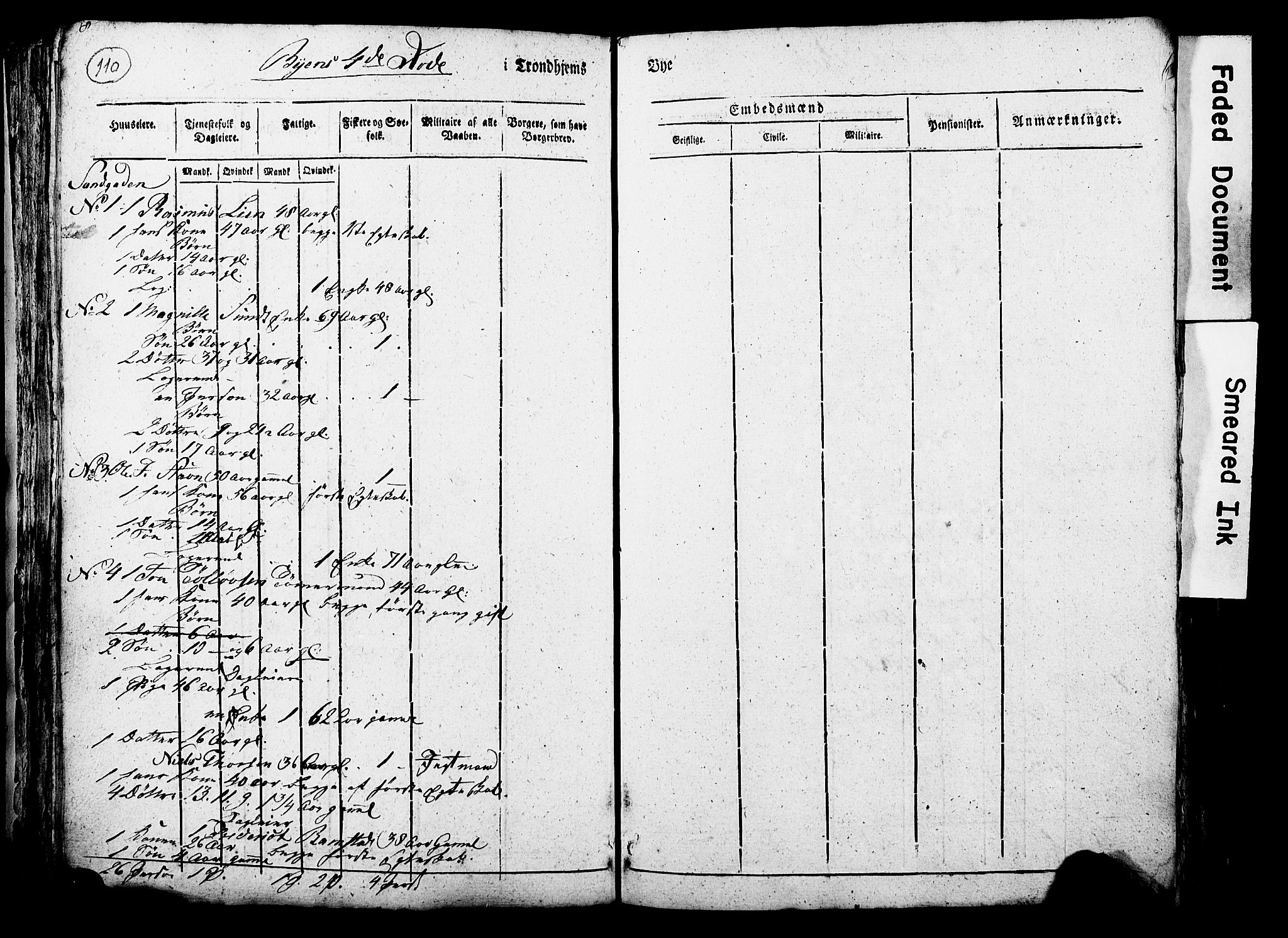 RA, Census 1815 for Trondheim, 1815, p. 109