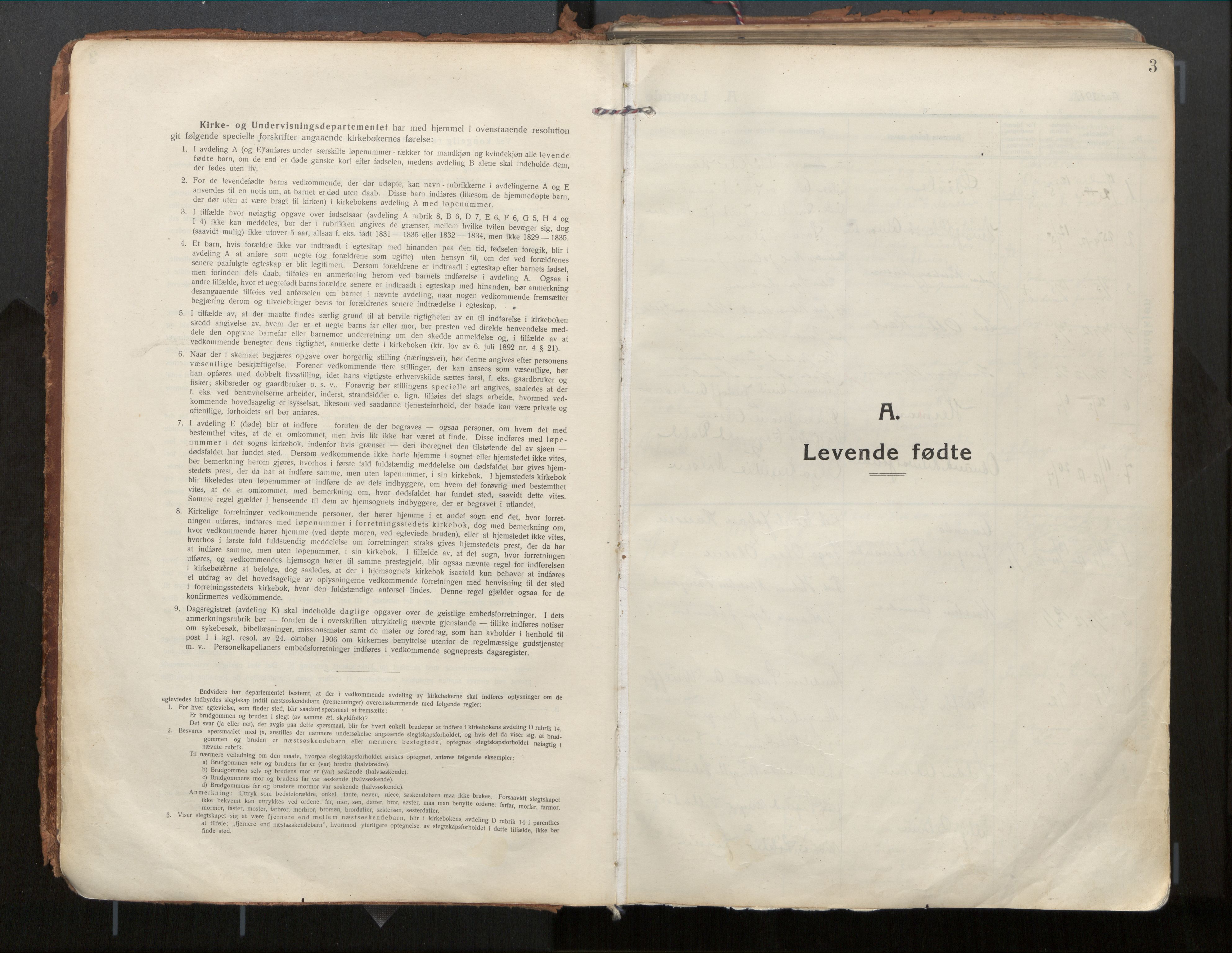 Ministerialprotokoller, klokkerbøker og fødselsregistre - Nordland, SAT/A-1459/882/L1181: Parish register (official) no. 882A03, 1913-1937, p. 3