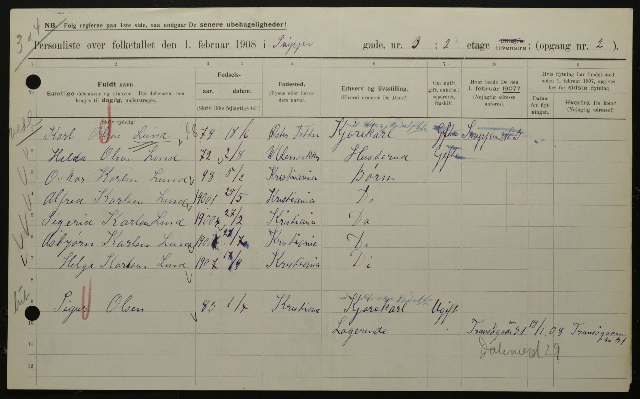 OBA, Municipal Census 1908 for Kristiania, 1908, p. 88180