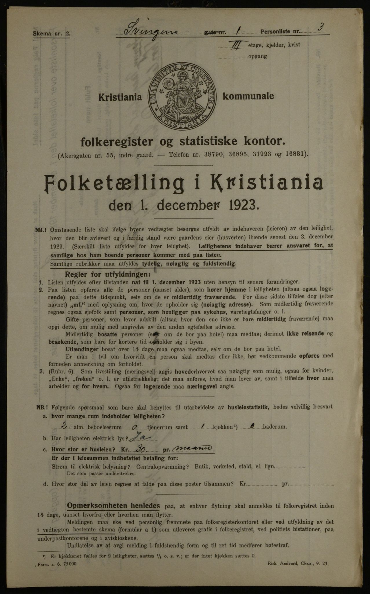 OBA, Municipal Census 1923 for Kristiania, 1923, p. 117501