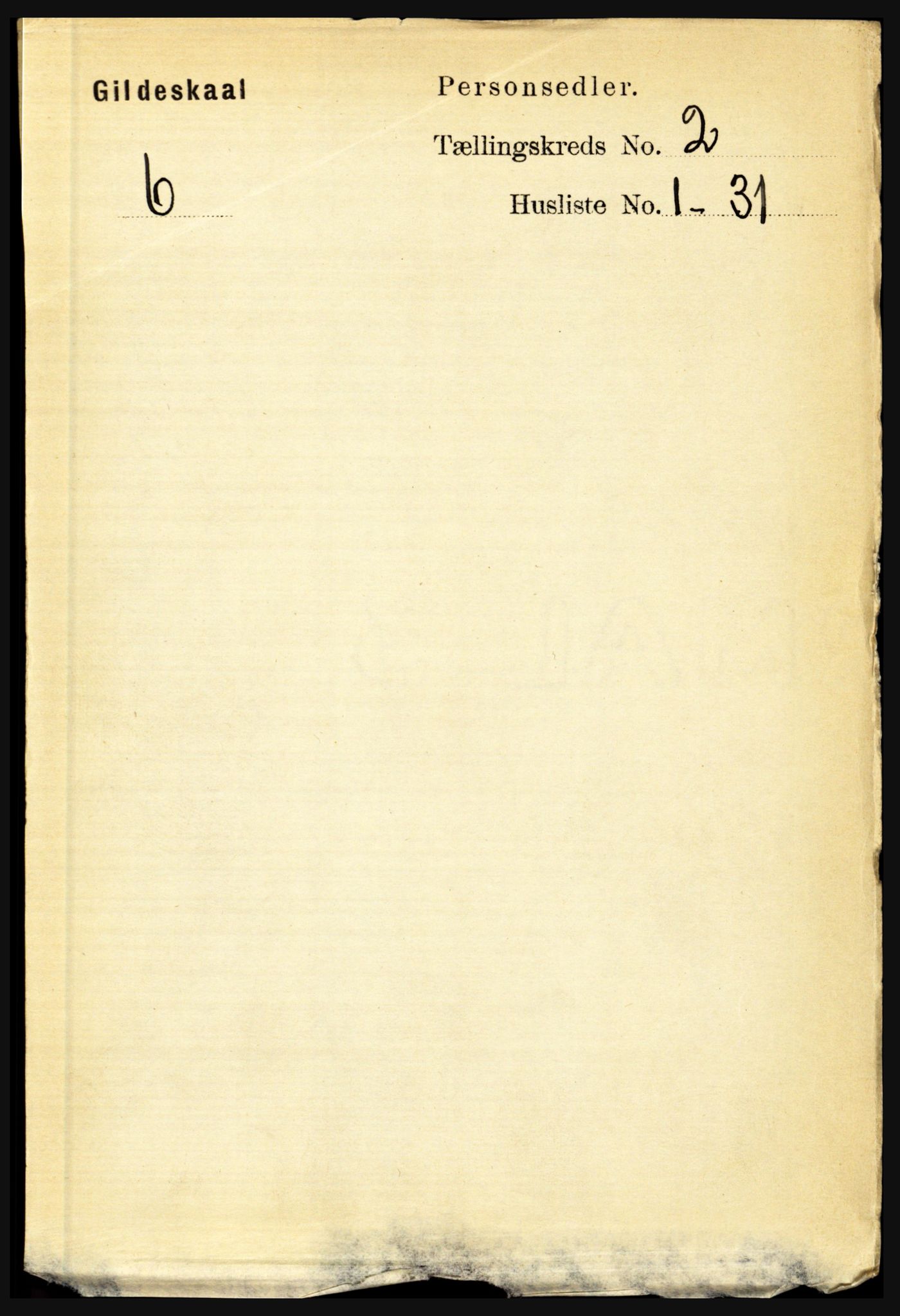 RA, 1891 census for 1838 Gildeskål, 1891, p. 517