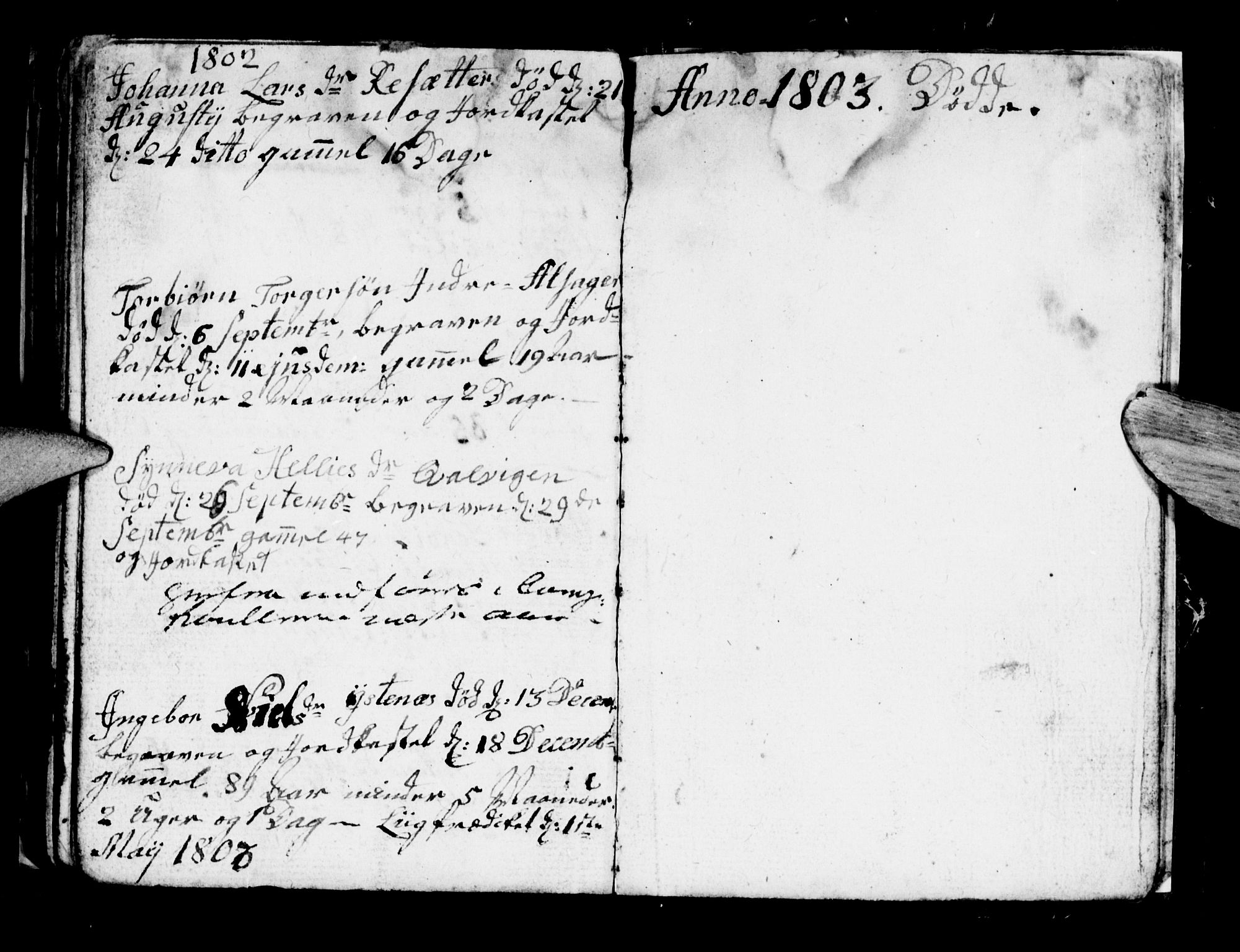 Ullensvang sokneprestembete, SAB/A-78701/H/Hab: Parish register (copy) no. E 4, 1801-1803