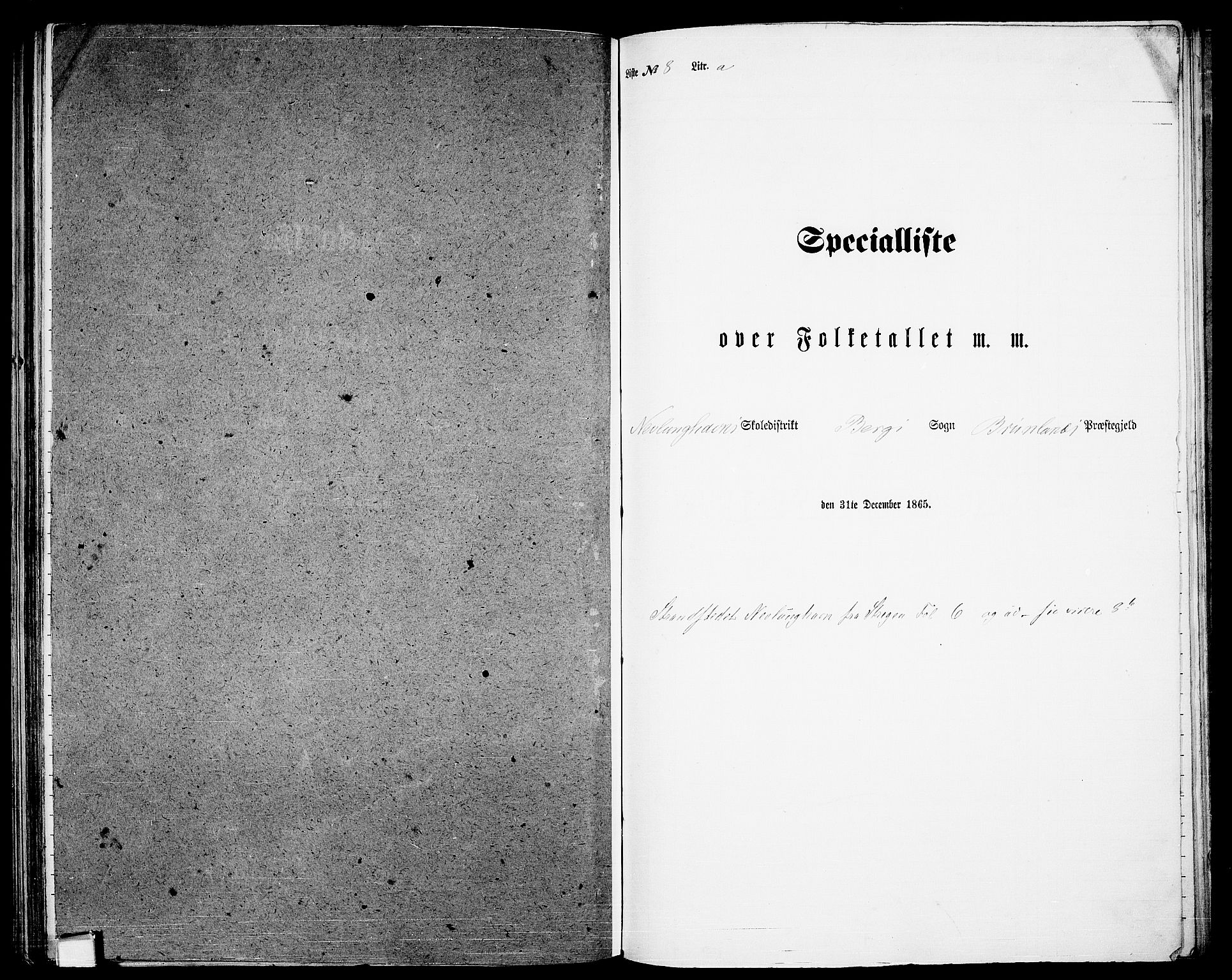 RA, 1865 census for Brunlanes, 1865, p. 139